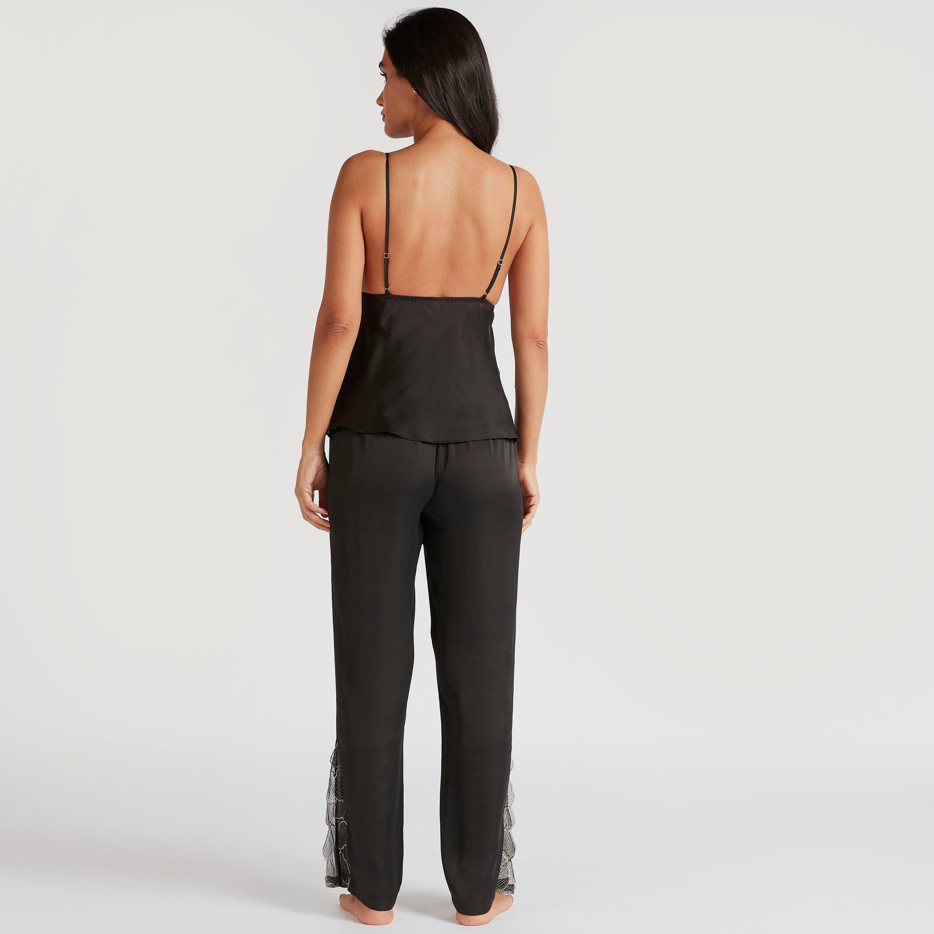 طقم بنطلون بيجاما وبلوزة كامي دانتيل-women-clothing-nightwear-pyjamas-longsets-image-3