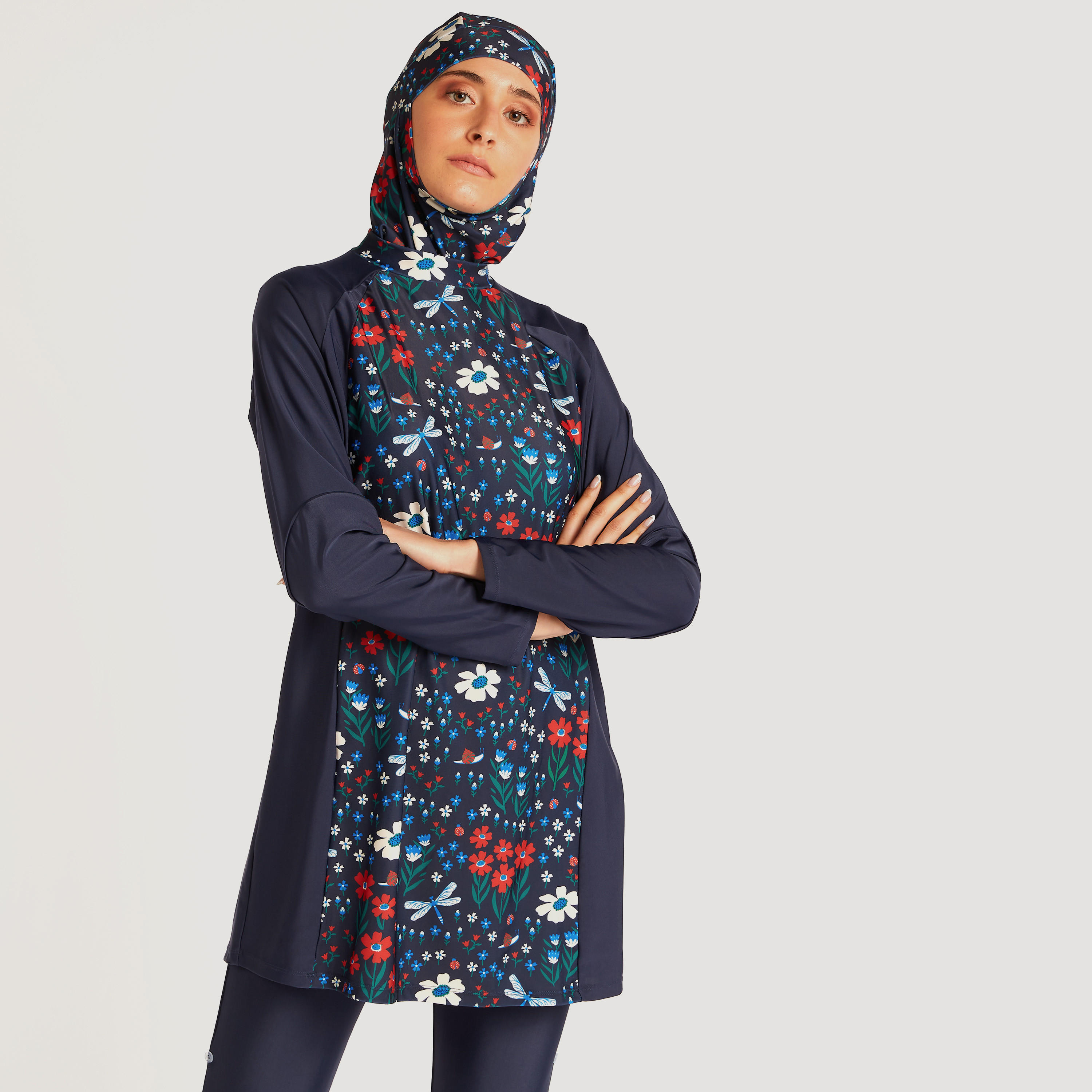 بوركيني بطبعات أزهار وأكمام كاملة - قطعتين-women-clothing-swimandbeach-burkinis-image-2