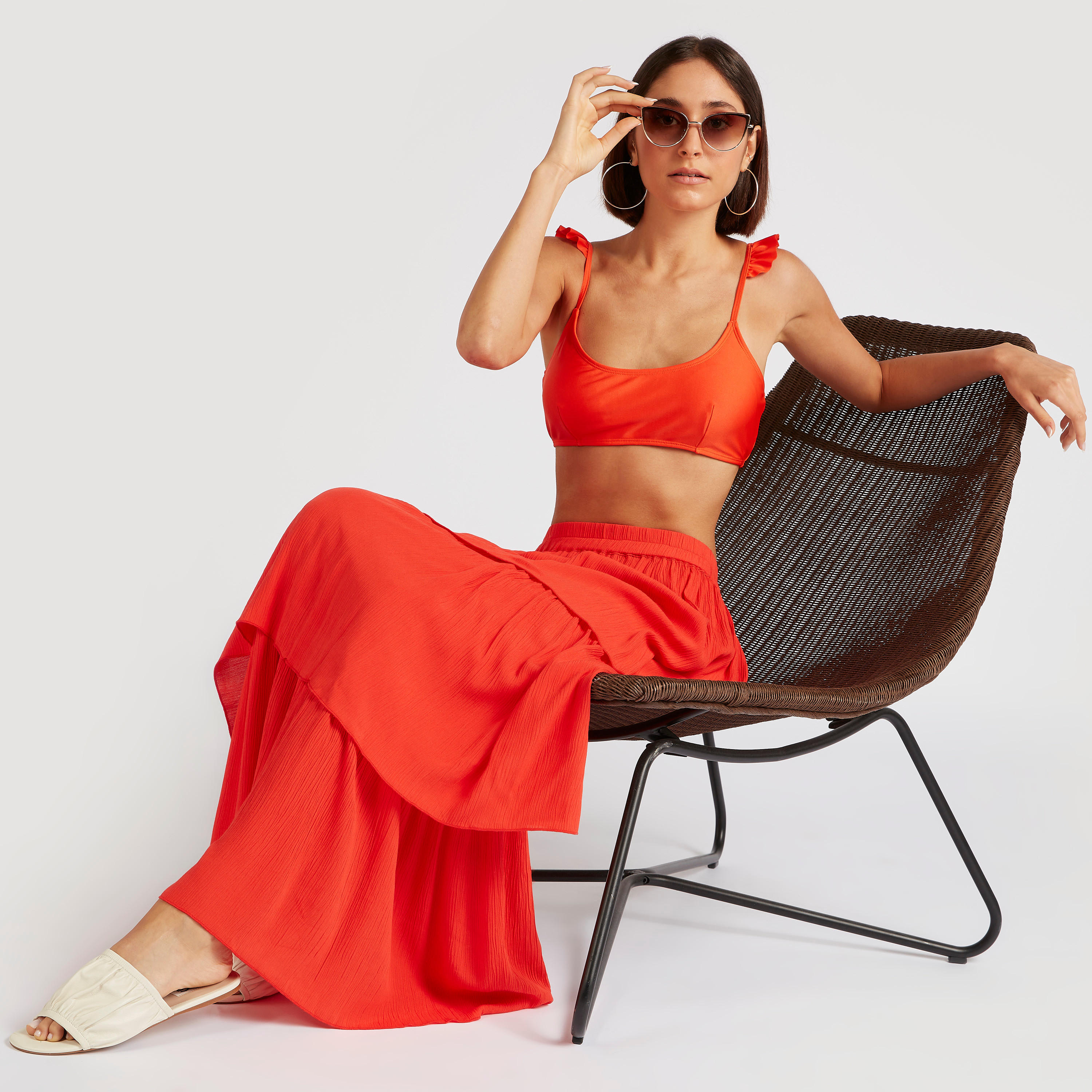 طقم بكيني سادة بتفاصيل كشكش -women-clothing-swimandbeach-bikinis-image-5