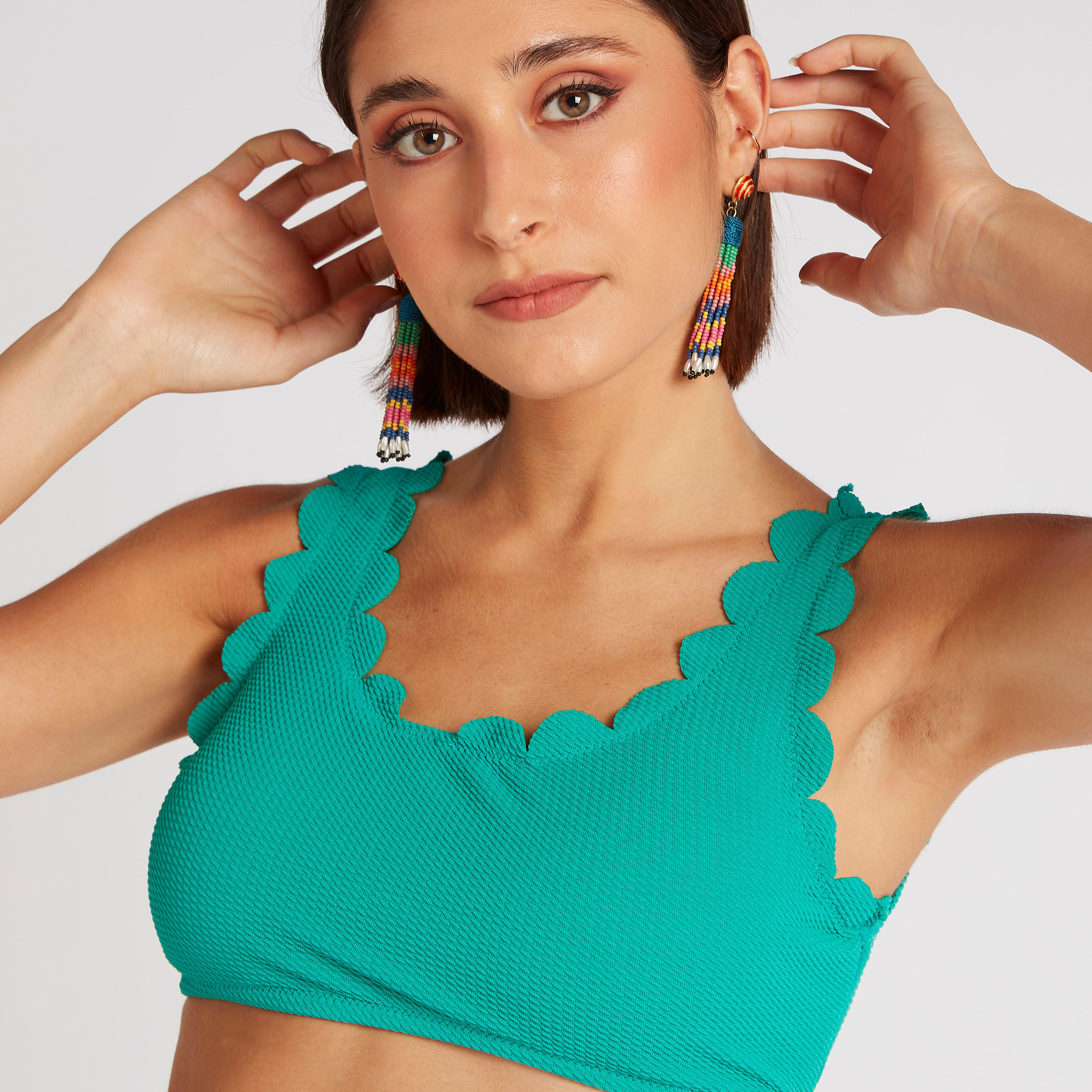 Textured Bikini Set with Scalloped Detail-women-clothing-swimandbeach-bikinis-image-3