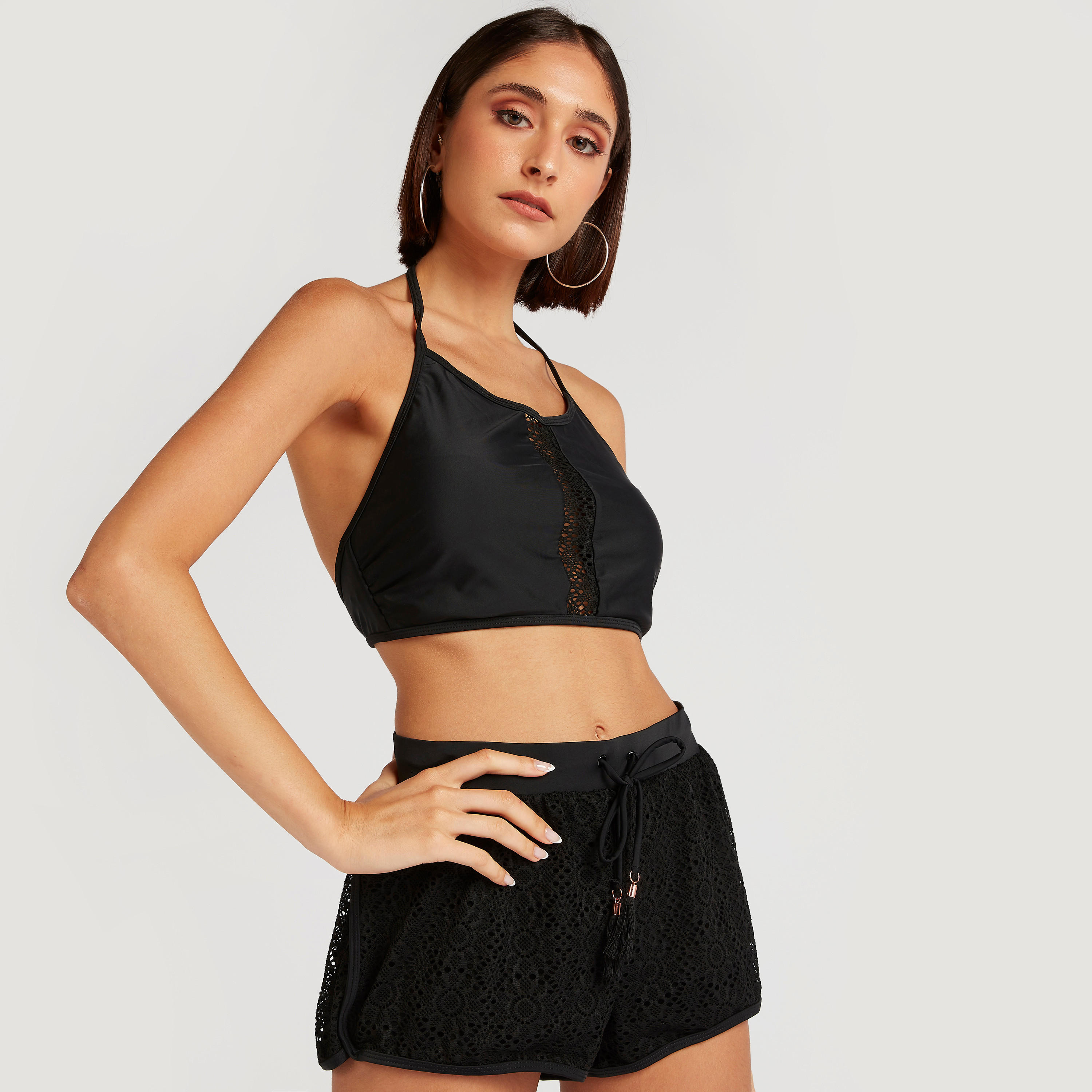 Solid Swimsuit Set-women-clothing-swimandbeach-beachwear-image-1