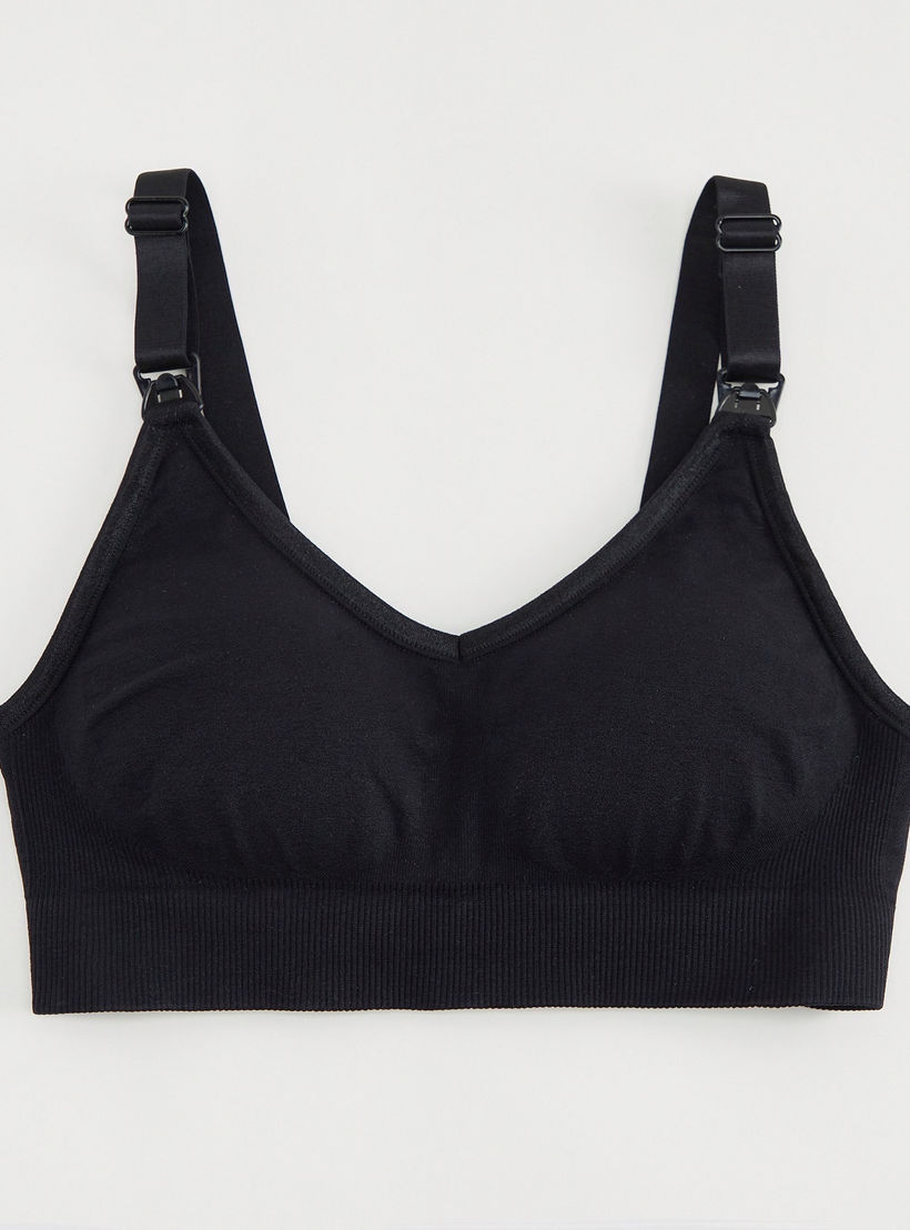 Solid Seamless Padded Maternity Bra-women-clothing-lingerie-bras-image-1