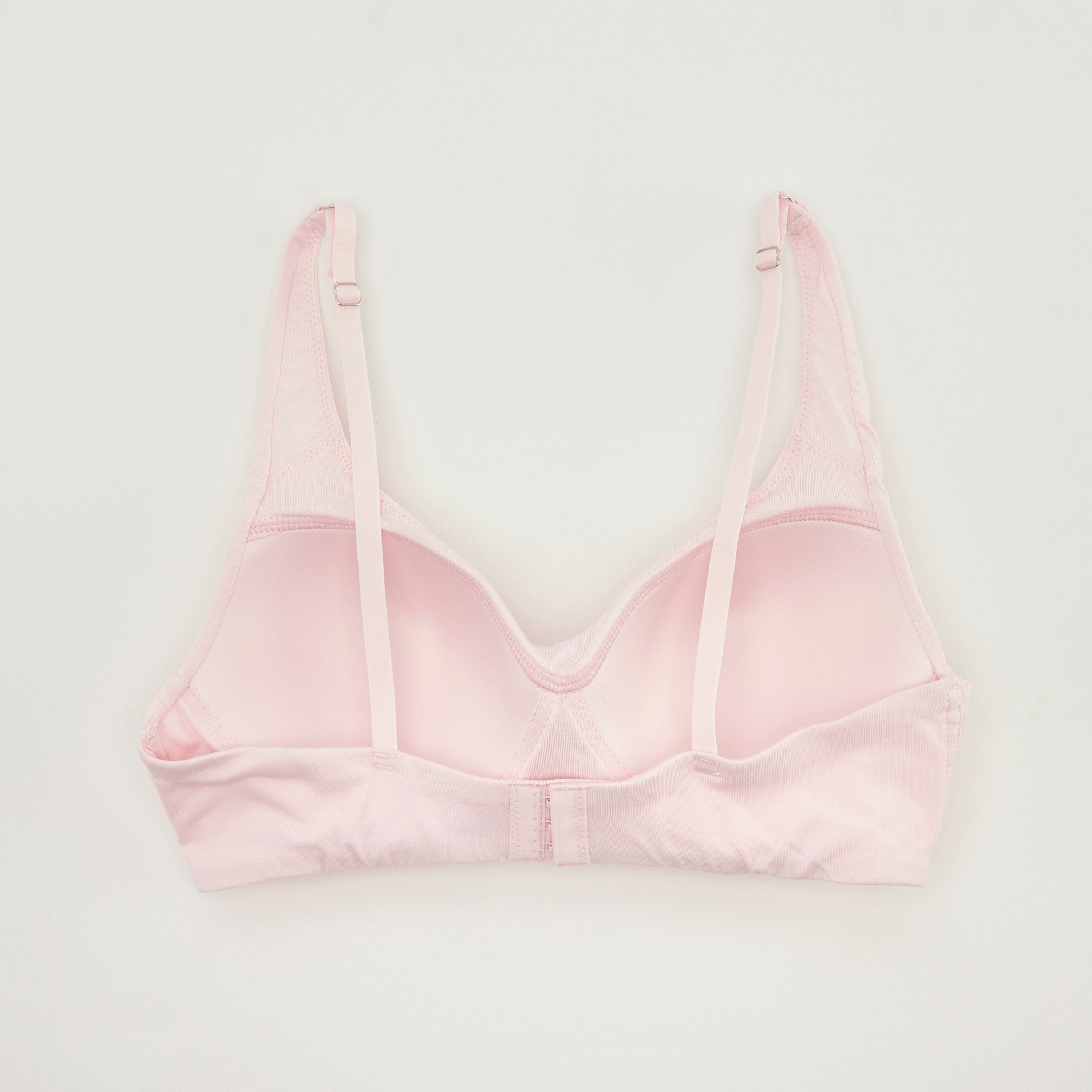 Solid Light Padded Demi Bra with Hook and Eye Closure-women-clothing-lingerie-bras-image-3