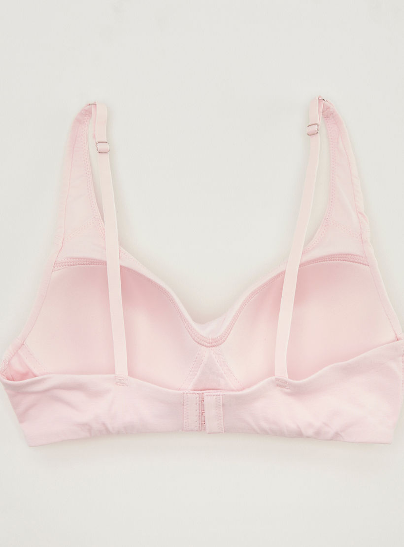 Solid Light Padded Demi Bra with Hook and Eye Closure-women-clothing-lingerie-bras-image-3