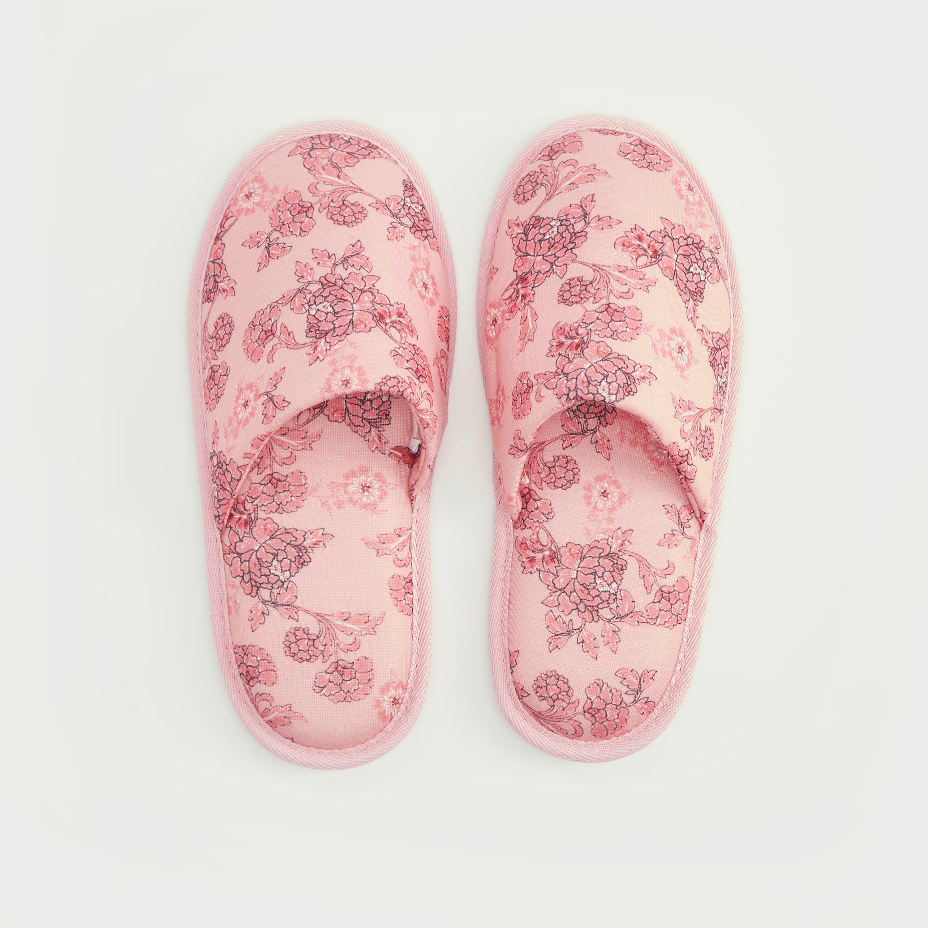 شبشب غرفة نوم سهل الارتداء بطبعات أزهار-women-clothing-nightwear-bedroomslippers-image-1