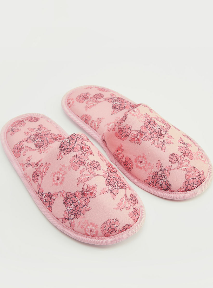 شبشب غرفة نوم سهل الارتداء بطبعات أزهار-women-clothing-nightwear-bedroomslippers-image-3
