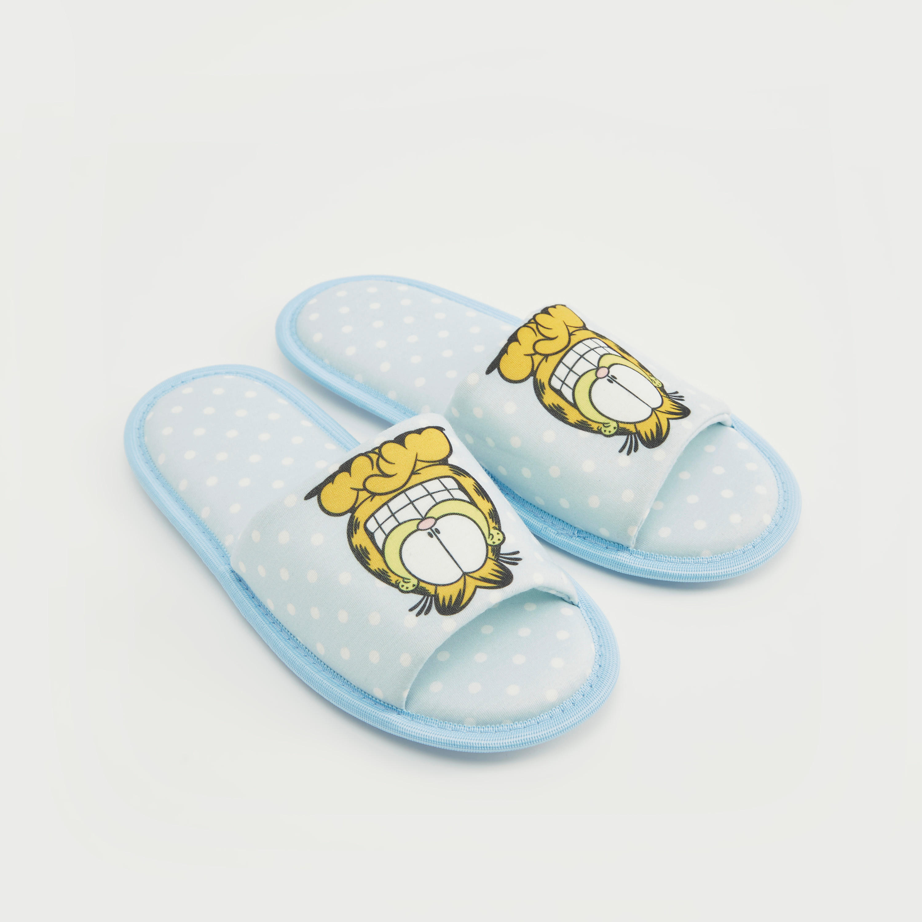 شبشب غرفة نوم سهل الارتداء بطبعات منقّطة وغارفيلد-women-clothing-nightwear-bedroomslippers-image-2
