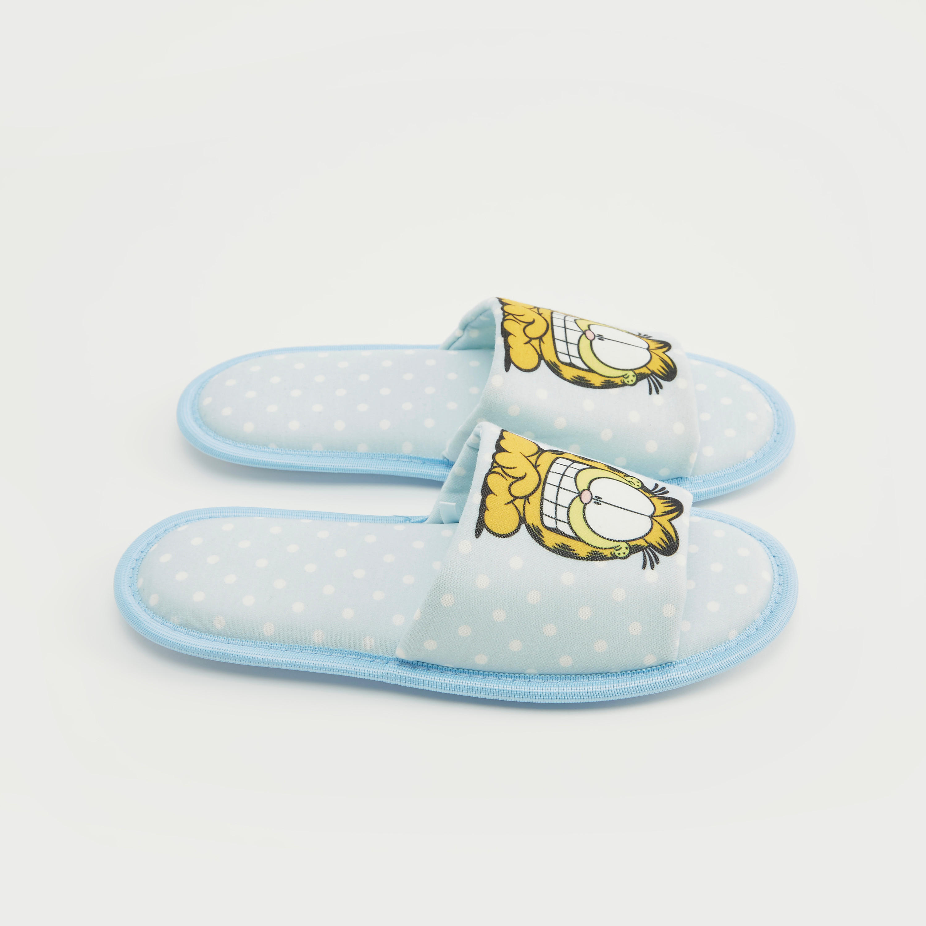شبشب غرفة نوم سهل الارتداء بطبعات منقّطة وغارفيلد-women-clothing-nightwear-bedroomslippers-image-3
