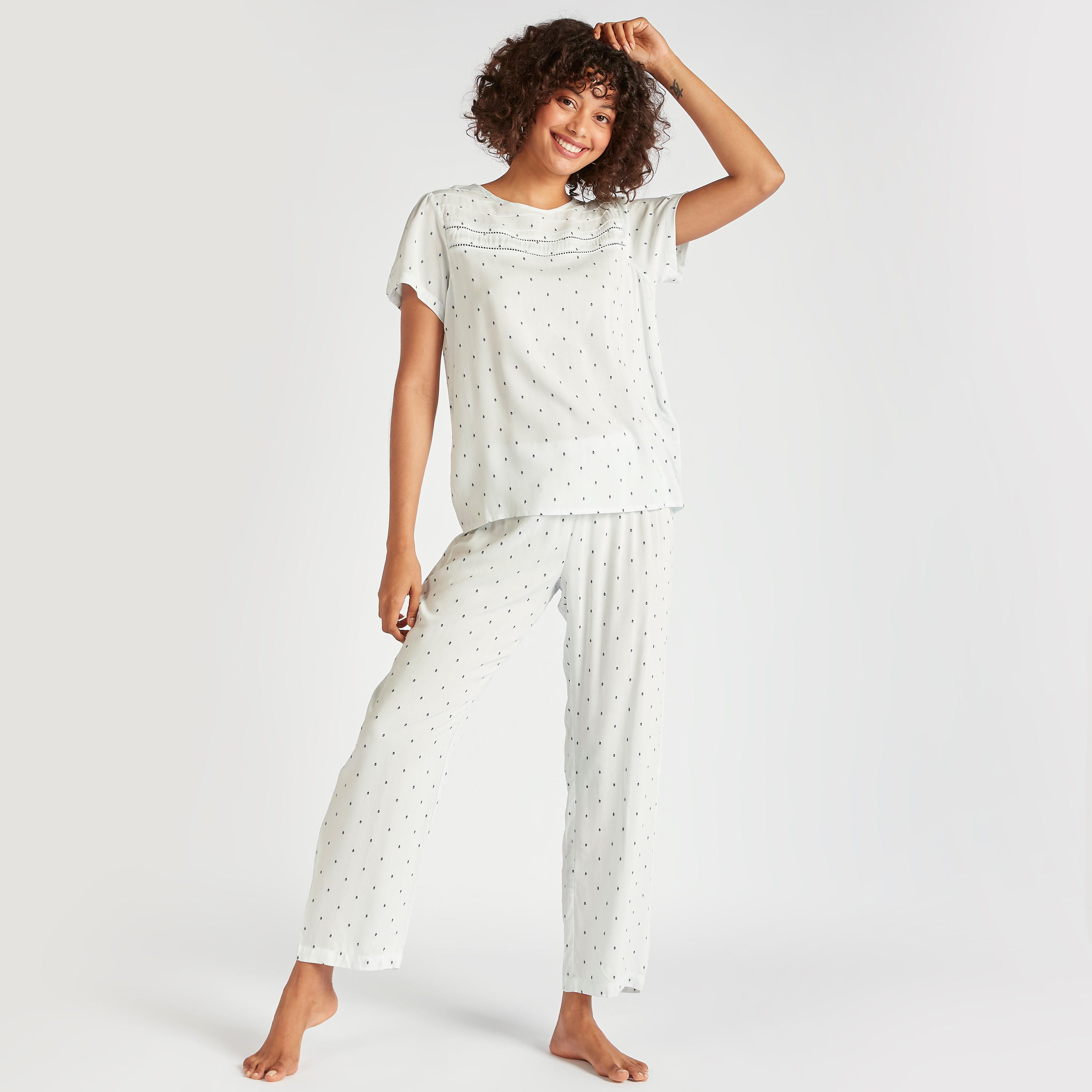 All-Over Print T-shirt and Pyjama Set-women-clothing-nightwear-pyjamas-longsets-image-3