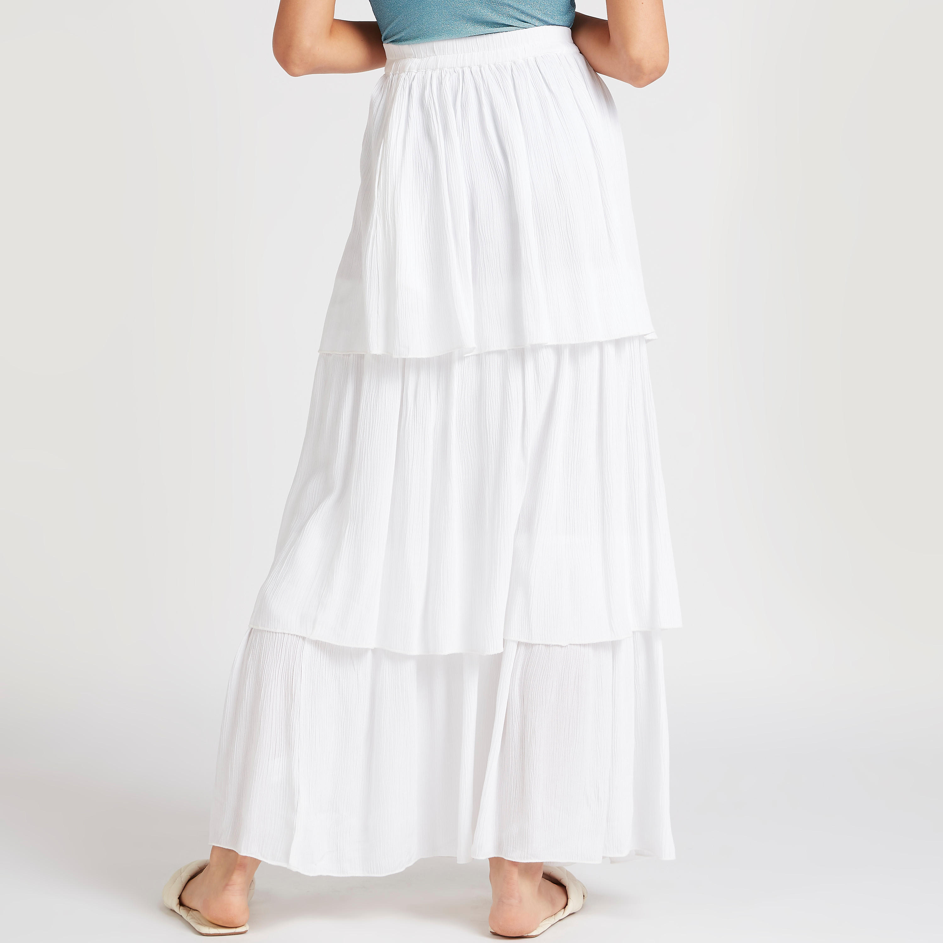تنّورة بارزة الملمس متعدّدة الطبقات بخصر مطّاطي-women-clothing-swimandbeach-beachwear-image-4
