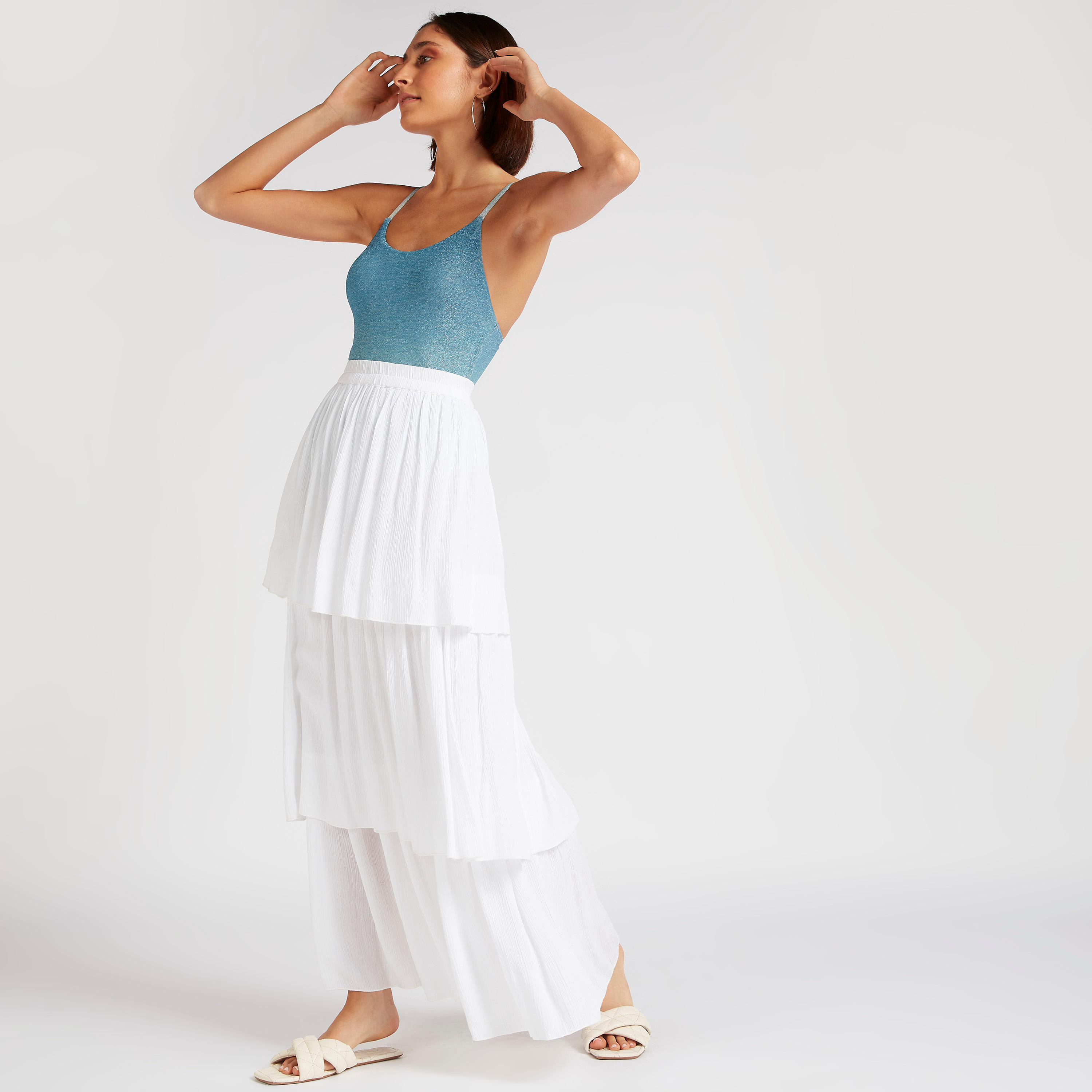 تنّورة بارزة الملمس متعدّدة الطبقات بخصر مطّاطي-women-clothing-swimandbeach-beachwear-image-5