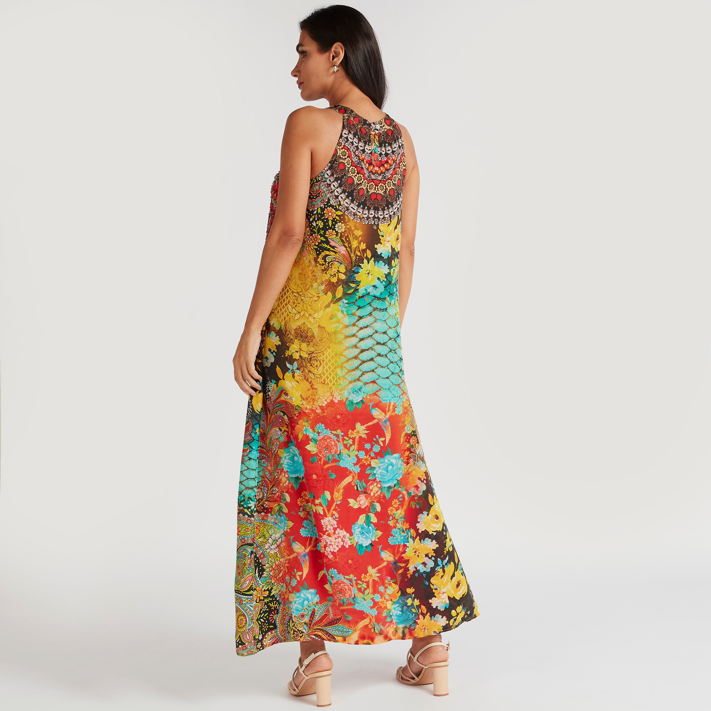 فستان طويل دون أكمام بطبعات من بيتش وير-women-clothing-swimandbeach-beachwear-image-4
