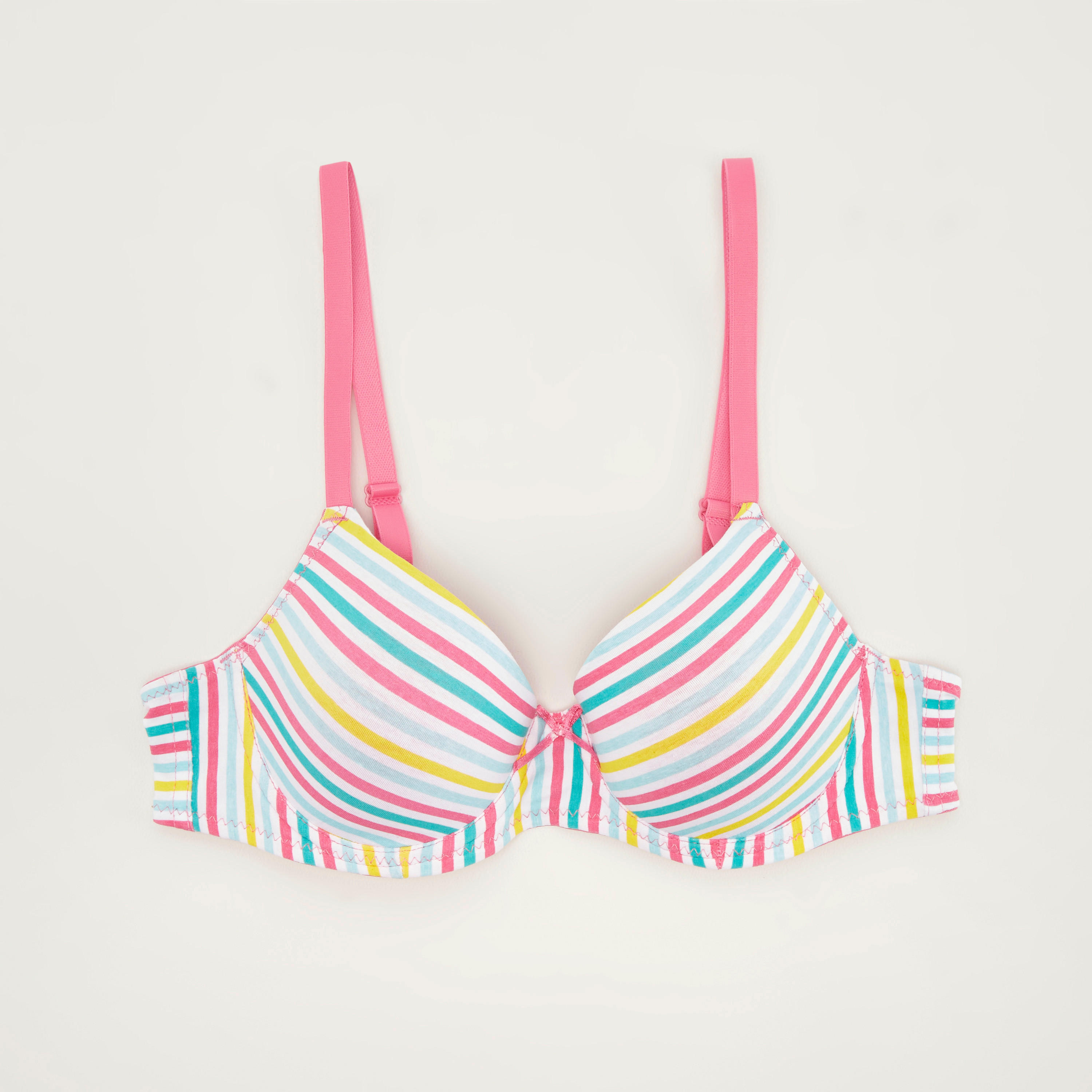 صدريّة تيشيرت مقلّمة وغير سلكيّة ببطانة خفيفة-women-clothing-lingerie-bras-image-4