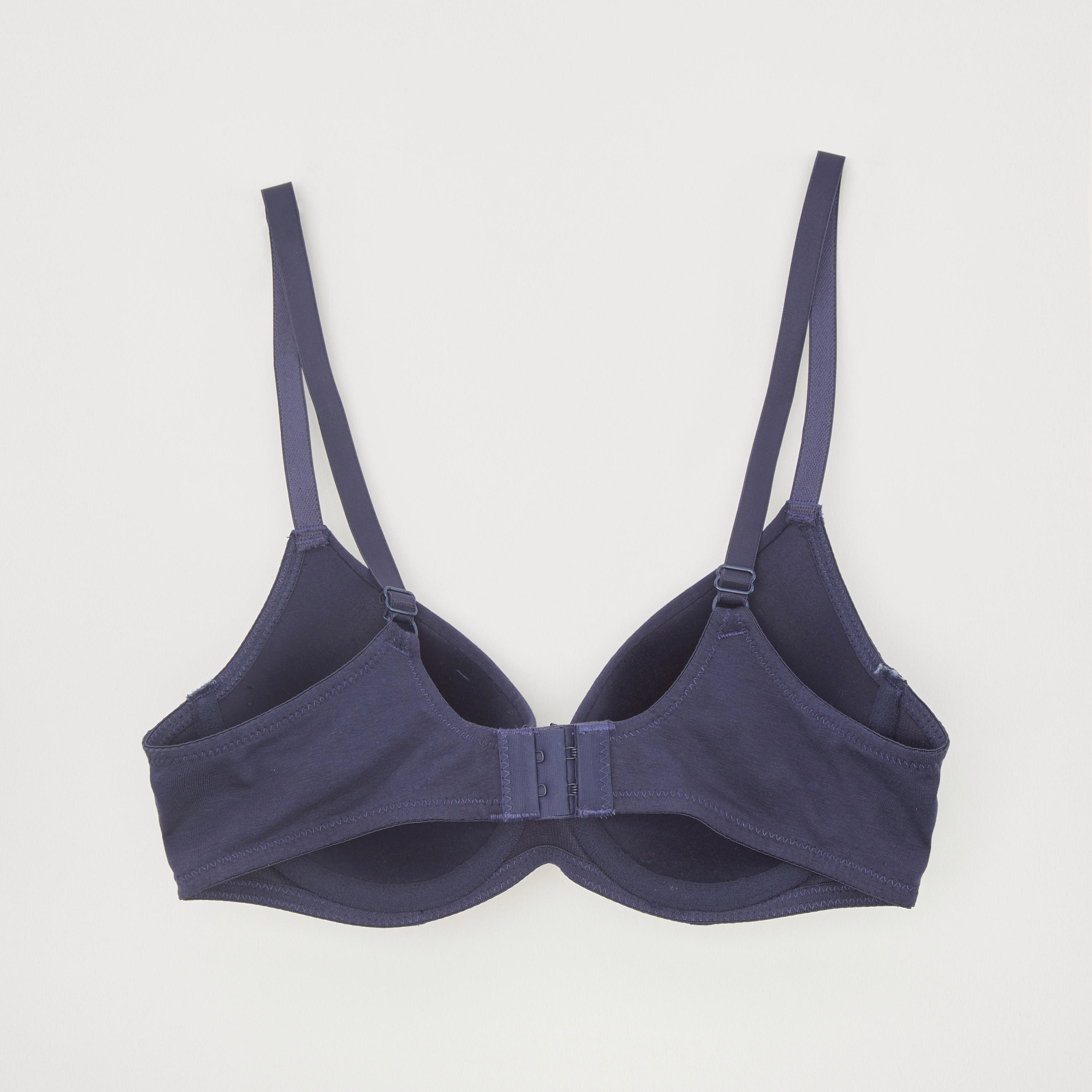 Solid Light Padded T-shirt Bra with Hook and Eye Closure-women-clothing-lingerie-bras-image-3