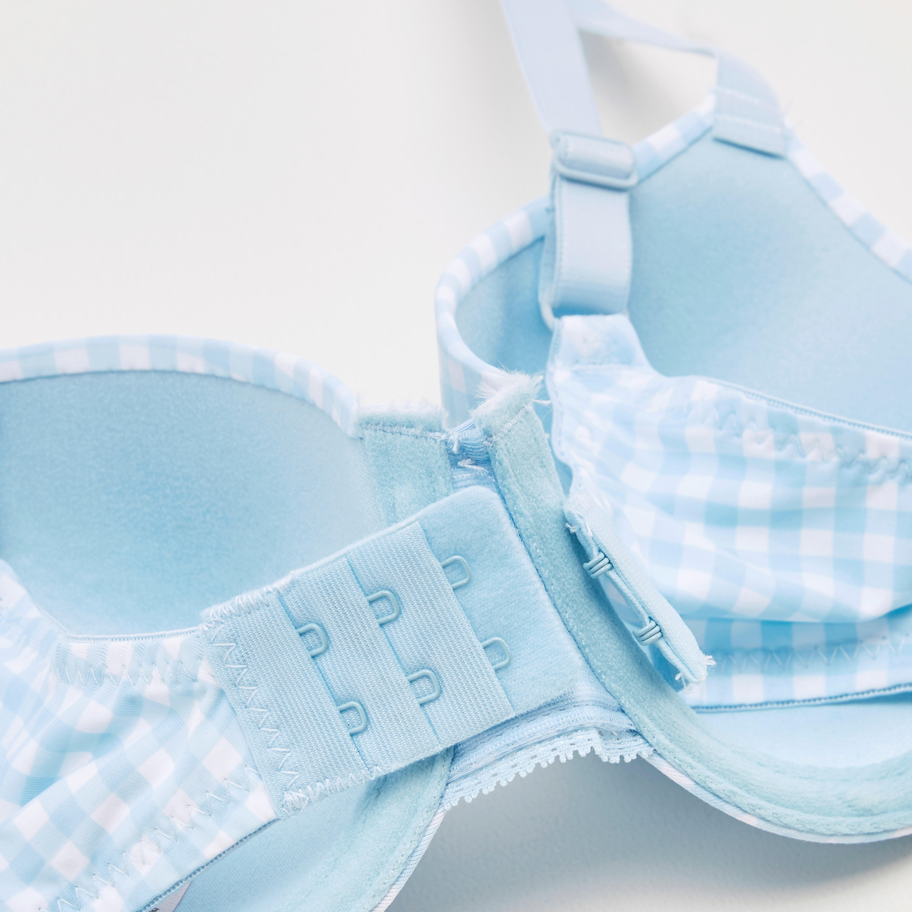 صدريّة تيشيرت كاروهات ببطانة خفيفة وخطّاف إغلاق-women-clothing-lingerie-bras-image-1