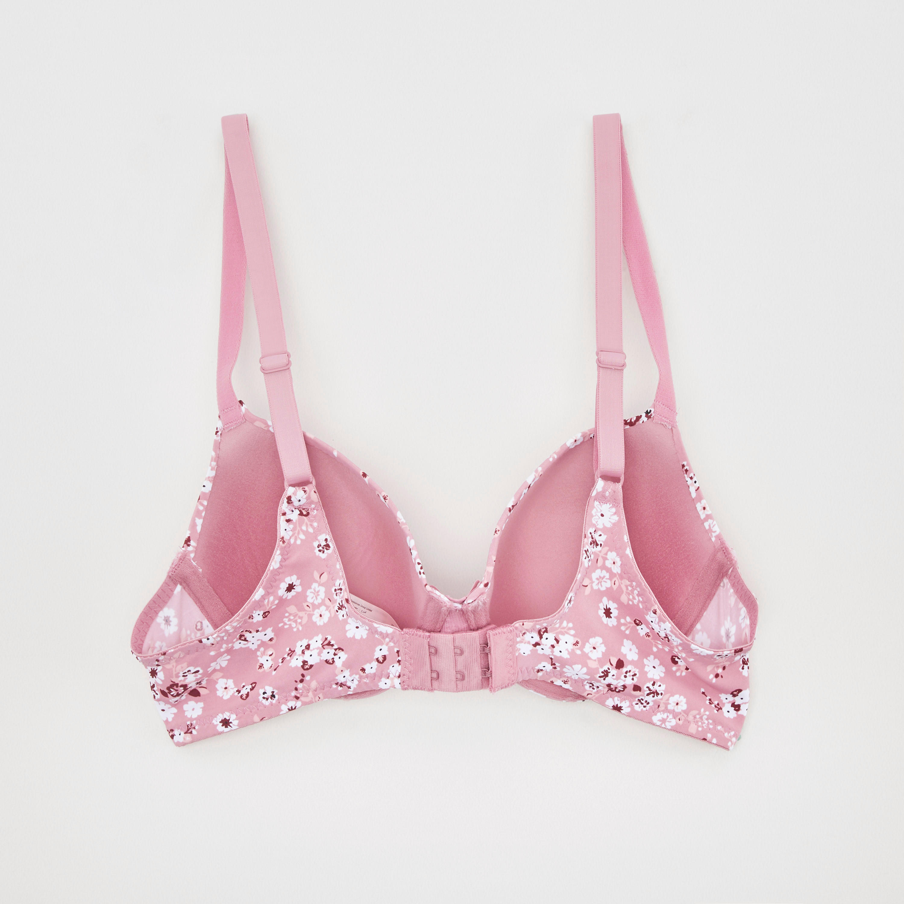 صدريّة تيشيرت مبطّنة بطبعات أزهار وبطّانة خفيفة وخطّاف إغلاق-women-clothing-lingerie-bras-image-3
