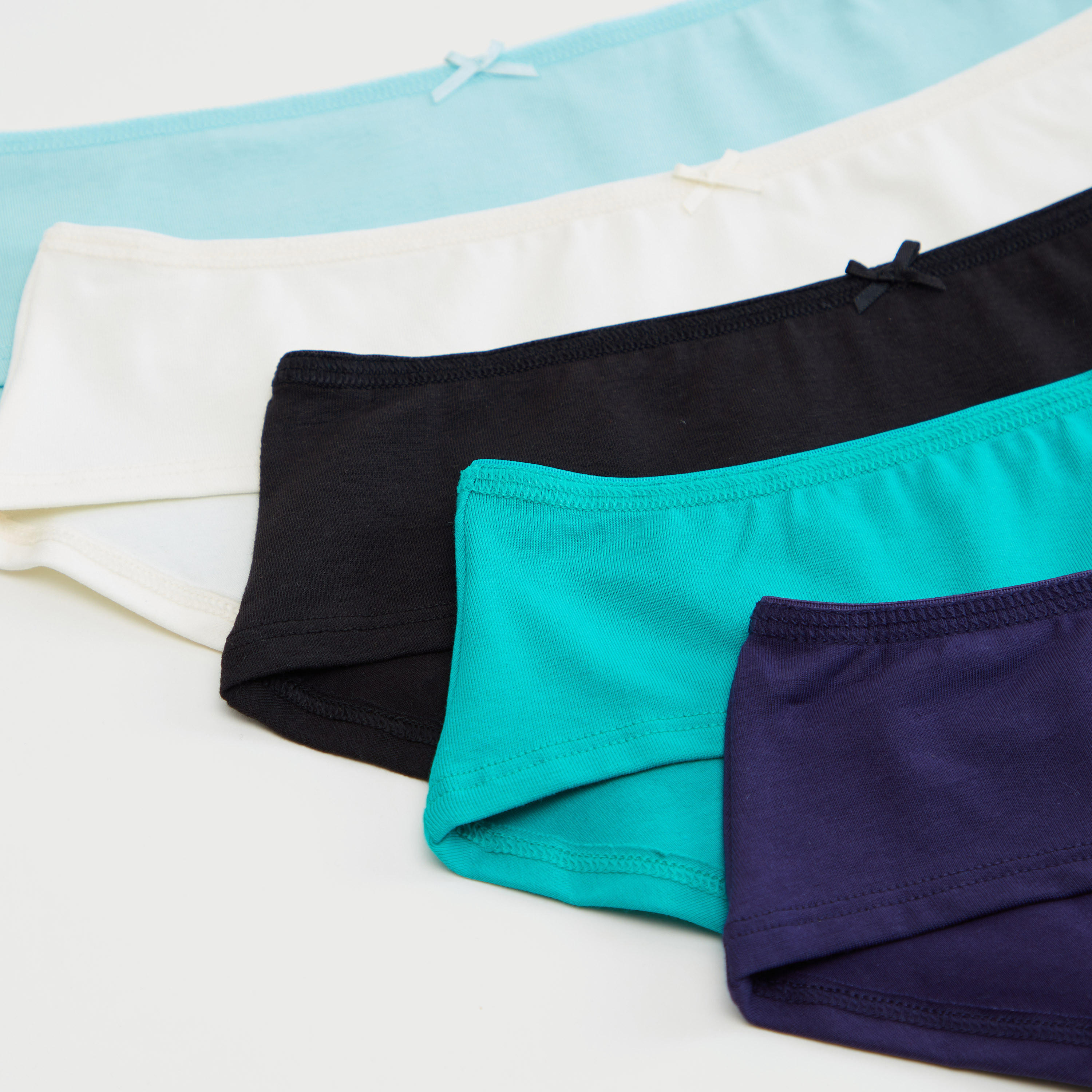 سراويل هيبستر سادة بخصر مطّاطي - طقم من 5 قطع-women-clothing-lingerie-panties-image-2