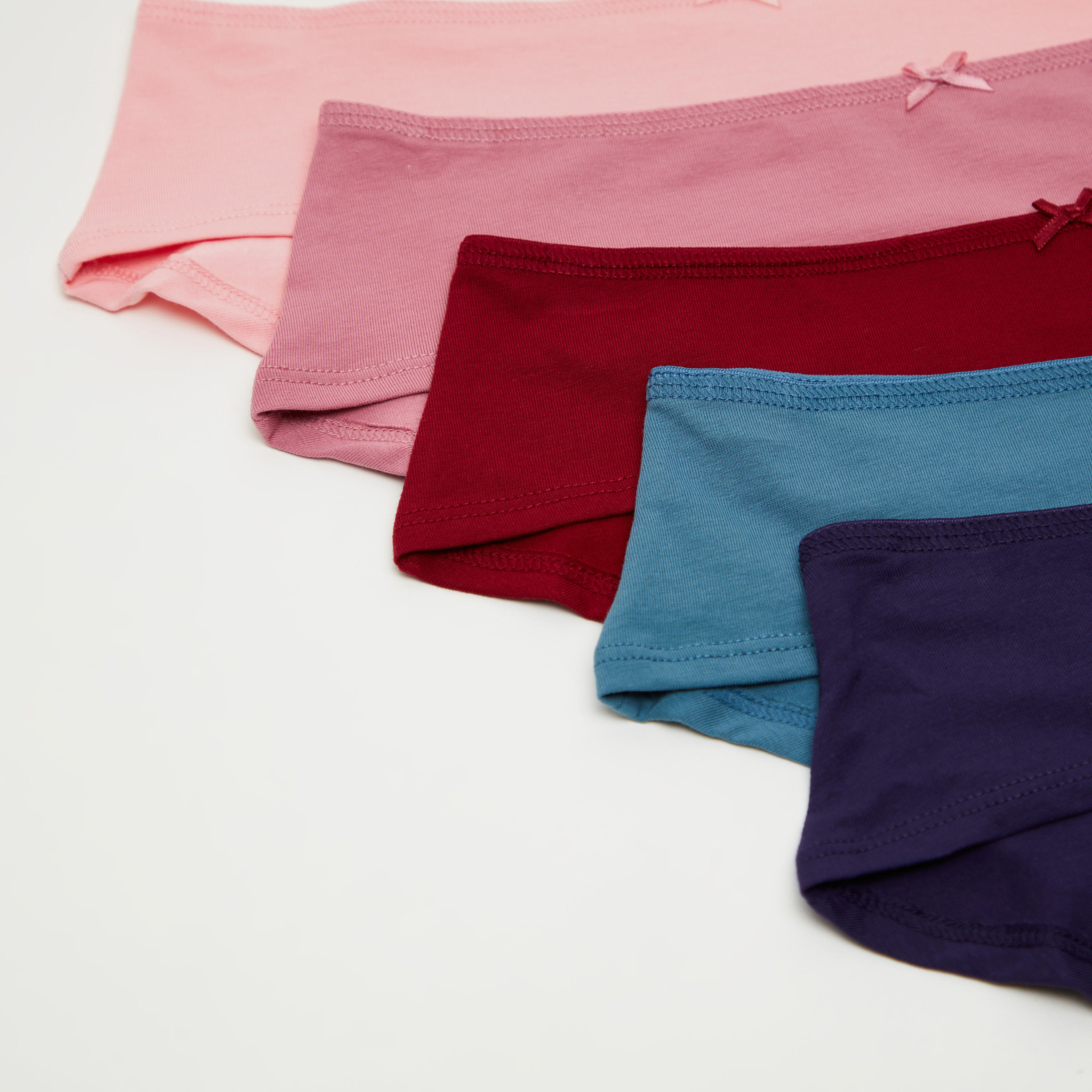 سراويل هيبستر سادة بخصر مطّاطي - طقم من 5 قطع-women-clothing-lingerie-panties-image-2
