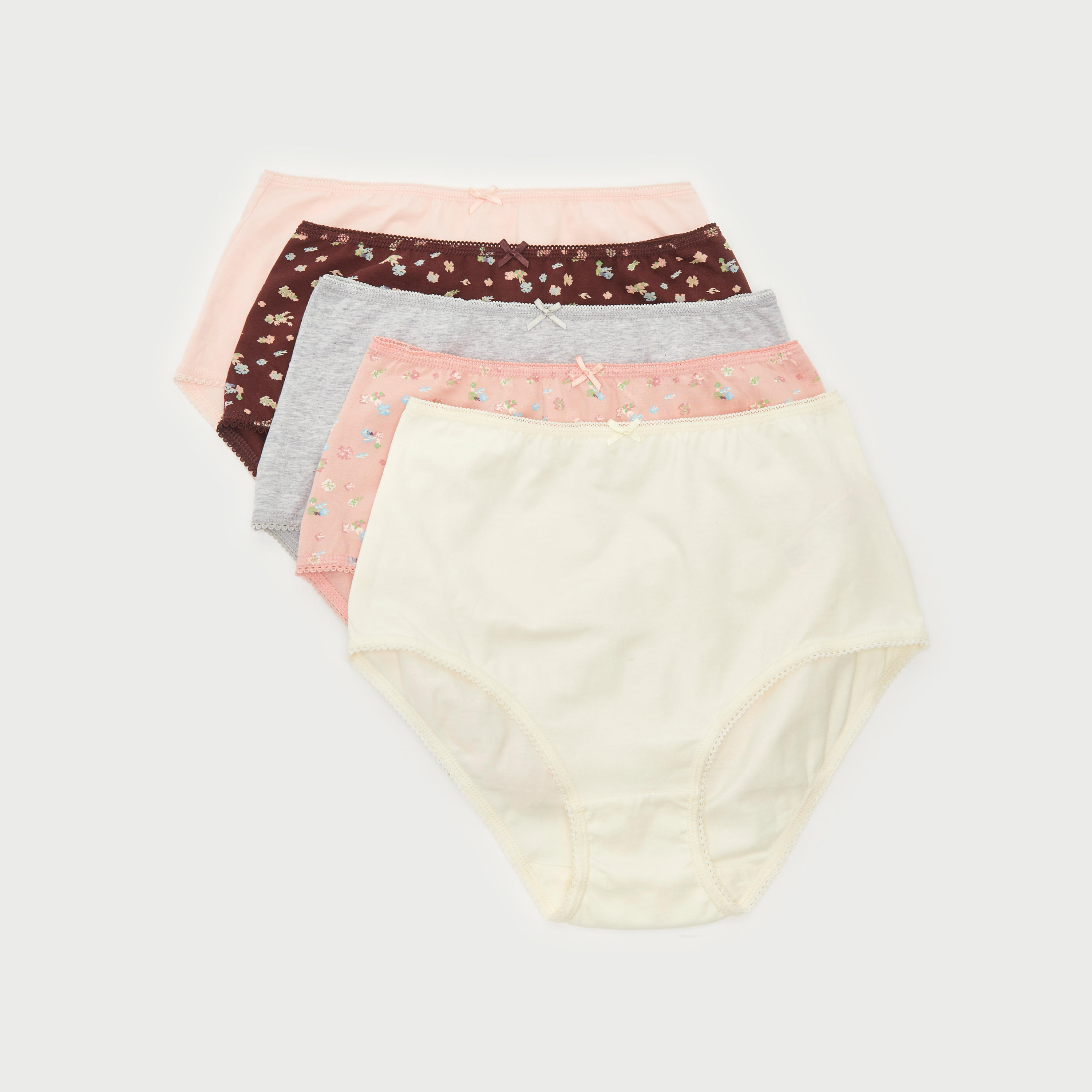 Set of 5 - Assorted Printed Boyshort Briefs-women-clothing-lingerie-panties-image-1