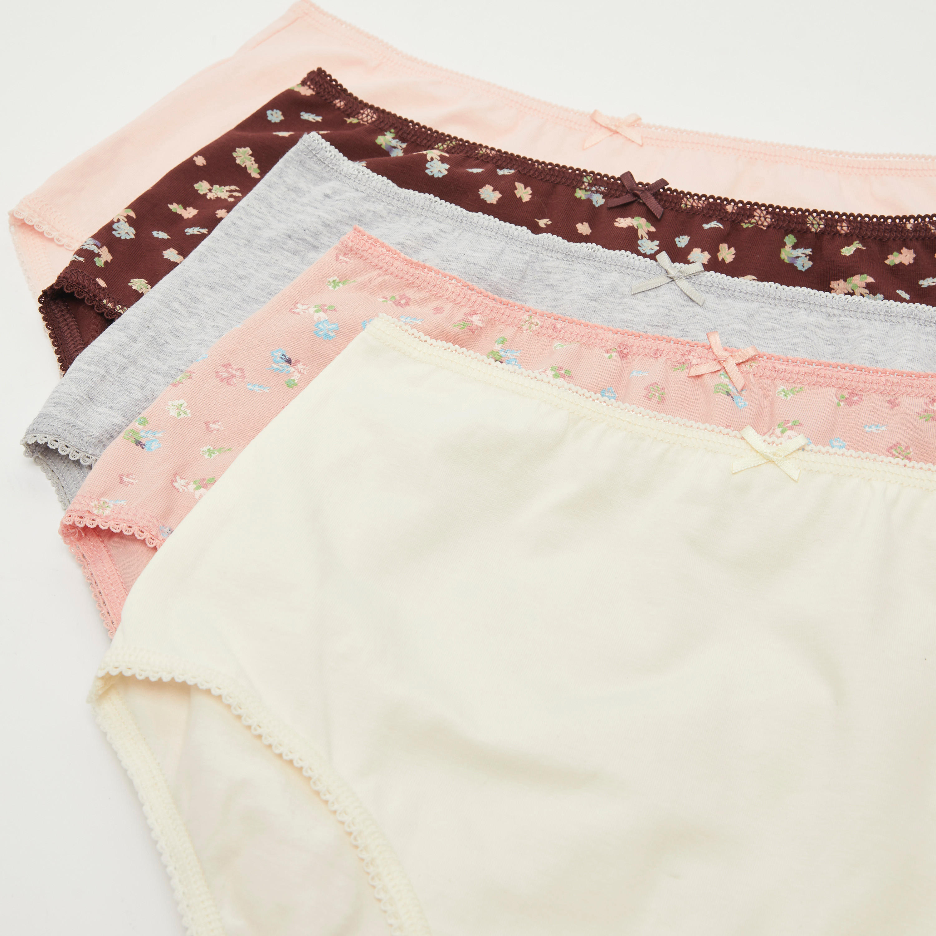 Set of 5 - Assorted Printed Boyshort Briefs-women-clothing-lingerie-panties-image-2