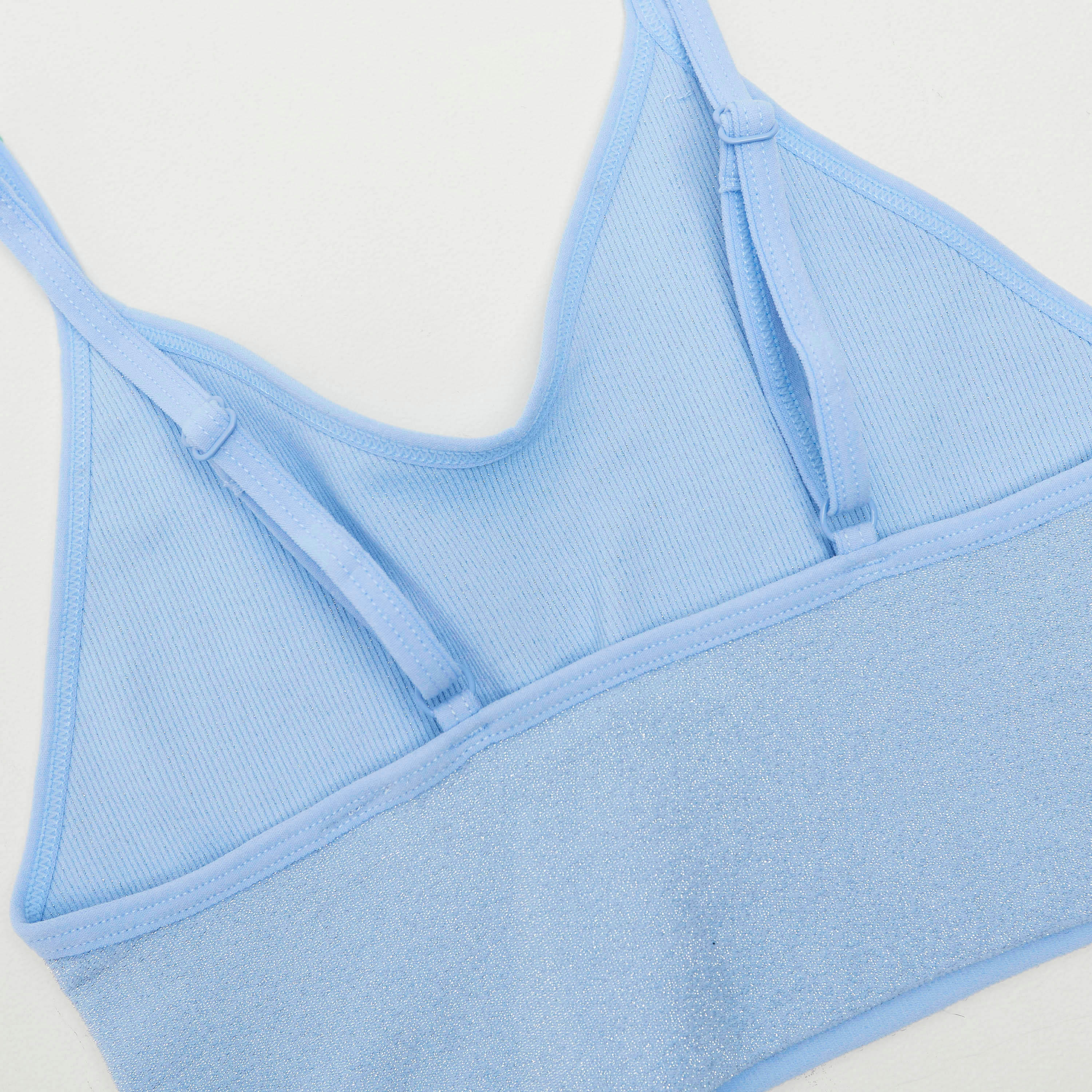 صدرية غير مبطنة بارزة الملمس بحمّالات متداخلة قابلة للتعديل-women-clothing-lingerie-bras-image-1