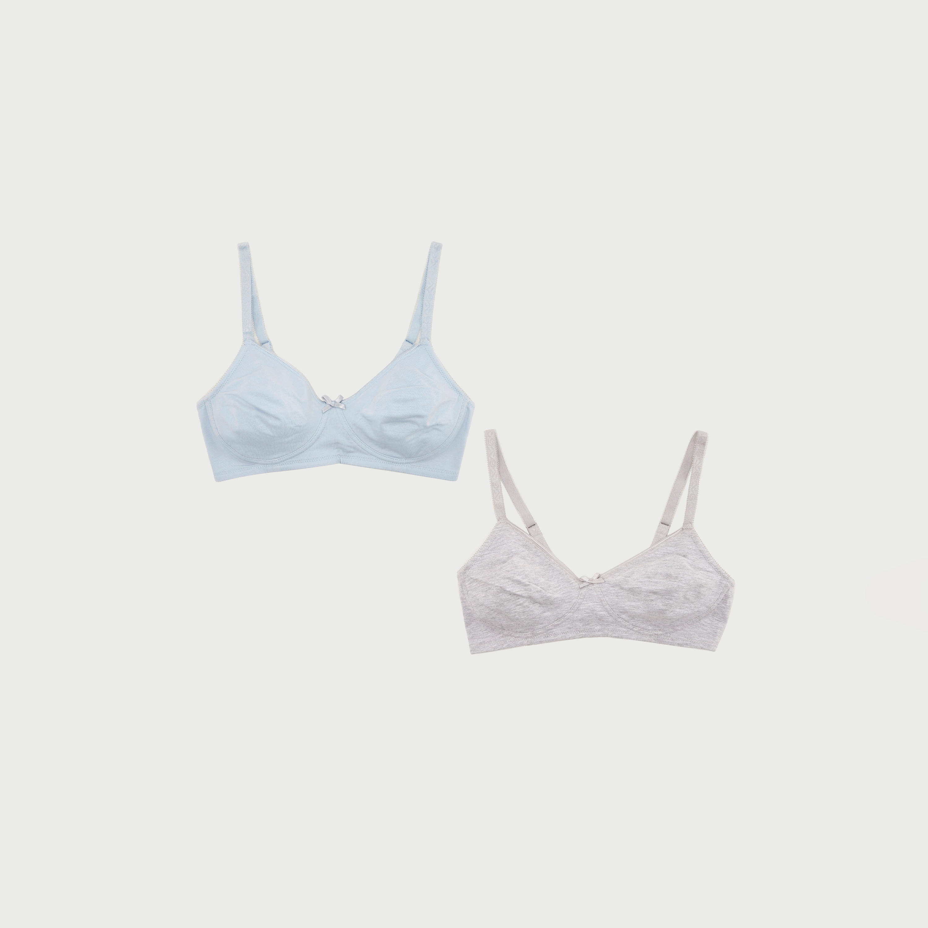 Set of 2 - Solid Basic Bra with Hook and Eye Closure-women-clothing-lingerie-bras-image-1