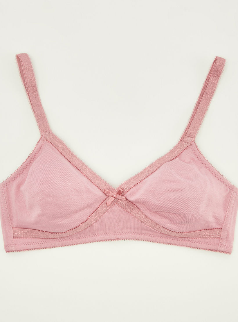 صدريّة أساسية سادة غير مبطّنة بخطّاف إغلاق - طقم من قطعتين-women-clothing-lingerie-bras-image-4