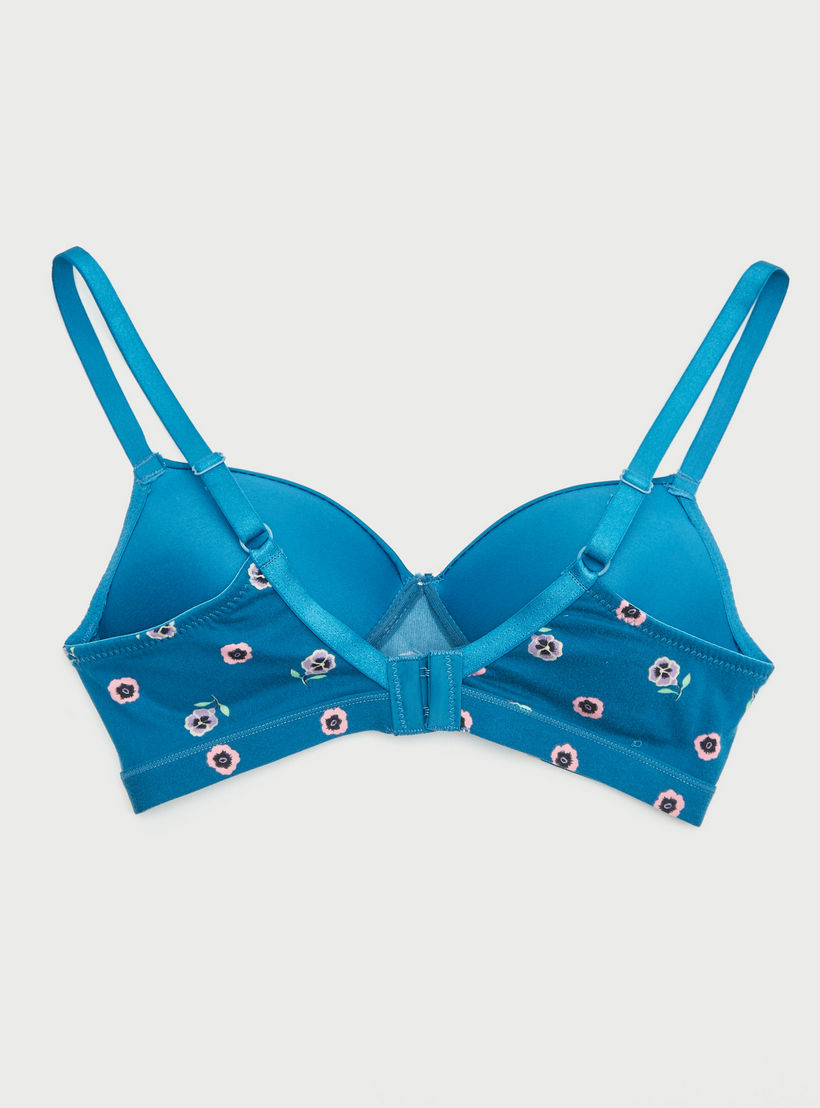 صدرية ديمي بتصميم أزهار - طقم من قطعتين-women-clothing-lingerie-bras-image-3