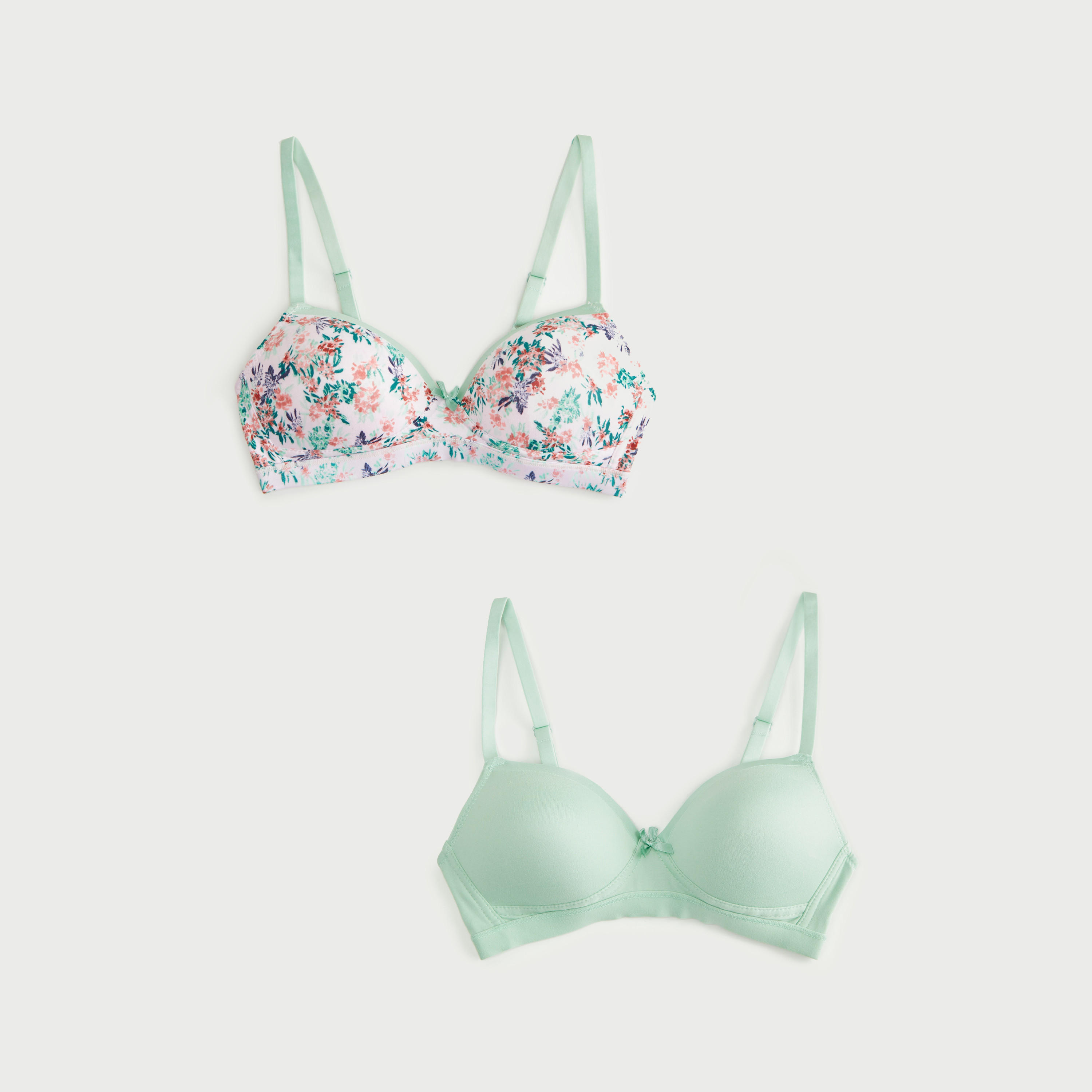 صدريّة بلانج ديمي مبطّنة بخطاف إغلاق - طقم من قطعتين-women-clothing-lingerie-bras-image-1