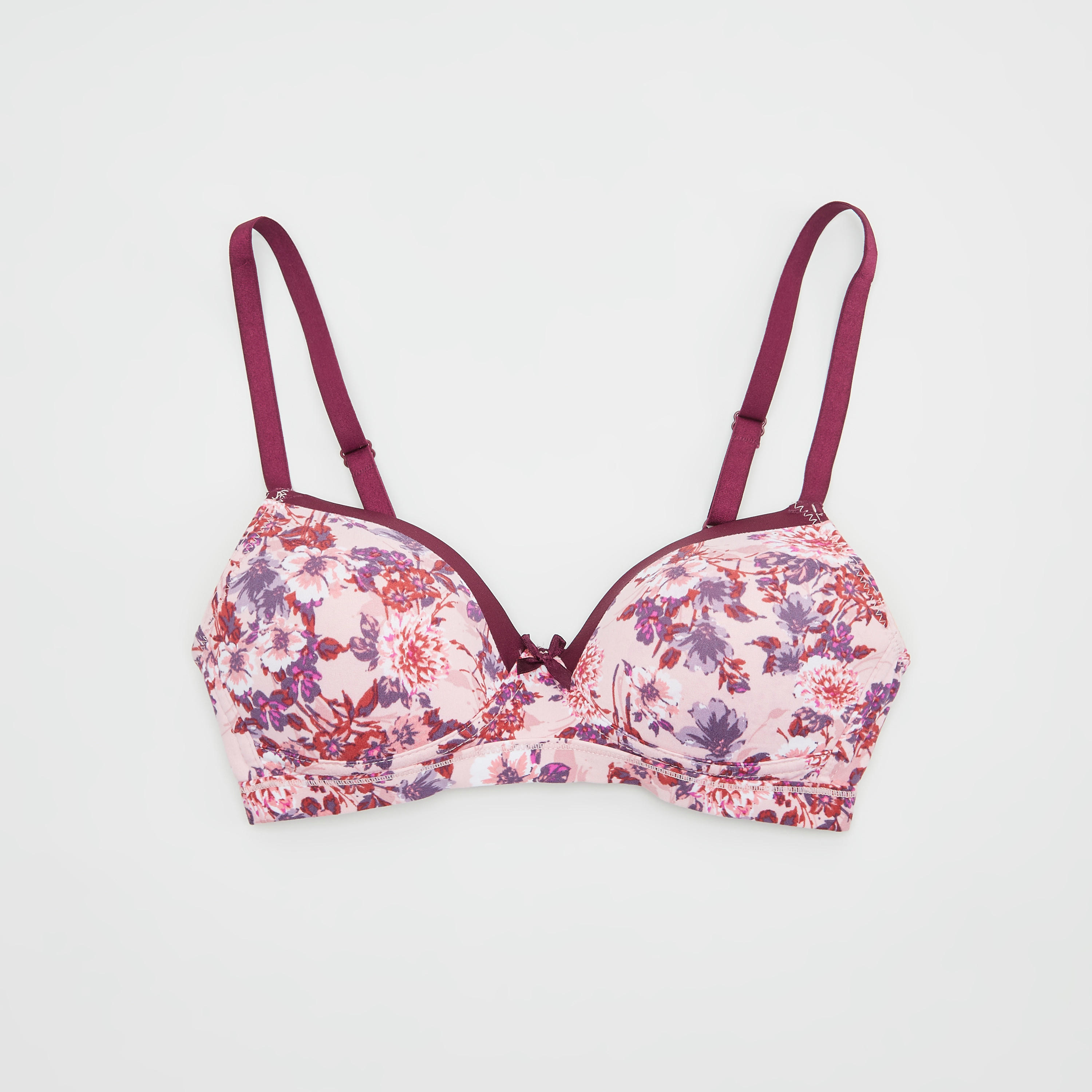 صدرية ديمي سادة بطانة خفيفة بحمالات قابلة للتعديل - طقم من قطعتين-women-clothing-lingerie-bras-image-2