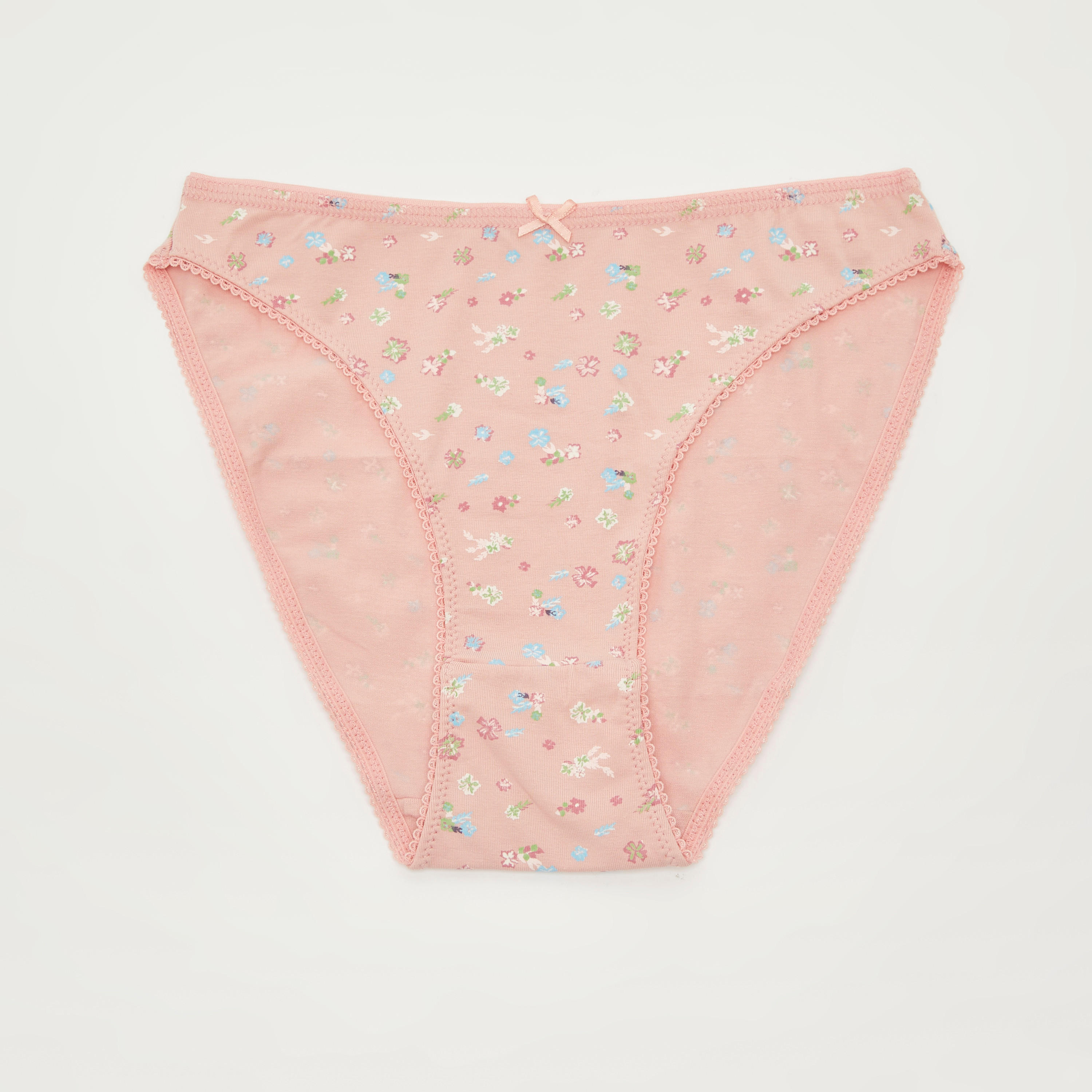 سراويل هيبستر بتفاصيل فيونكة - طقم من 5 قطع متنوعة-women-clothing-lingerie-panties-image-3