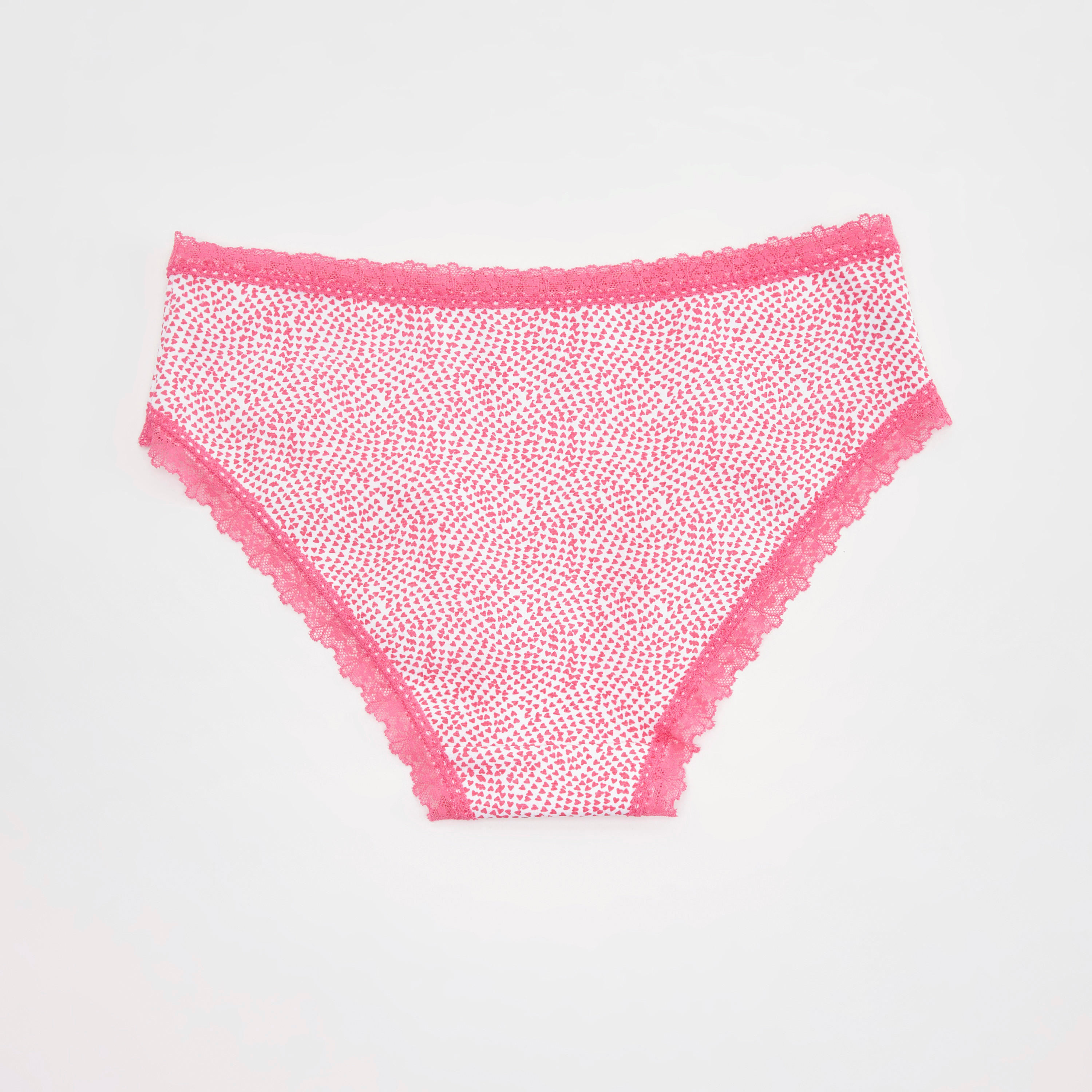 Printed Boyshort Briefs with Lace Accent-women-clothing-lingerie-panties-image-3