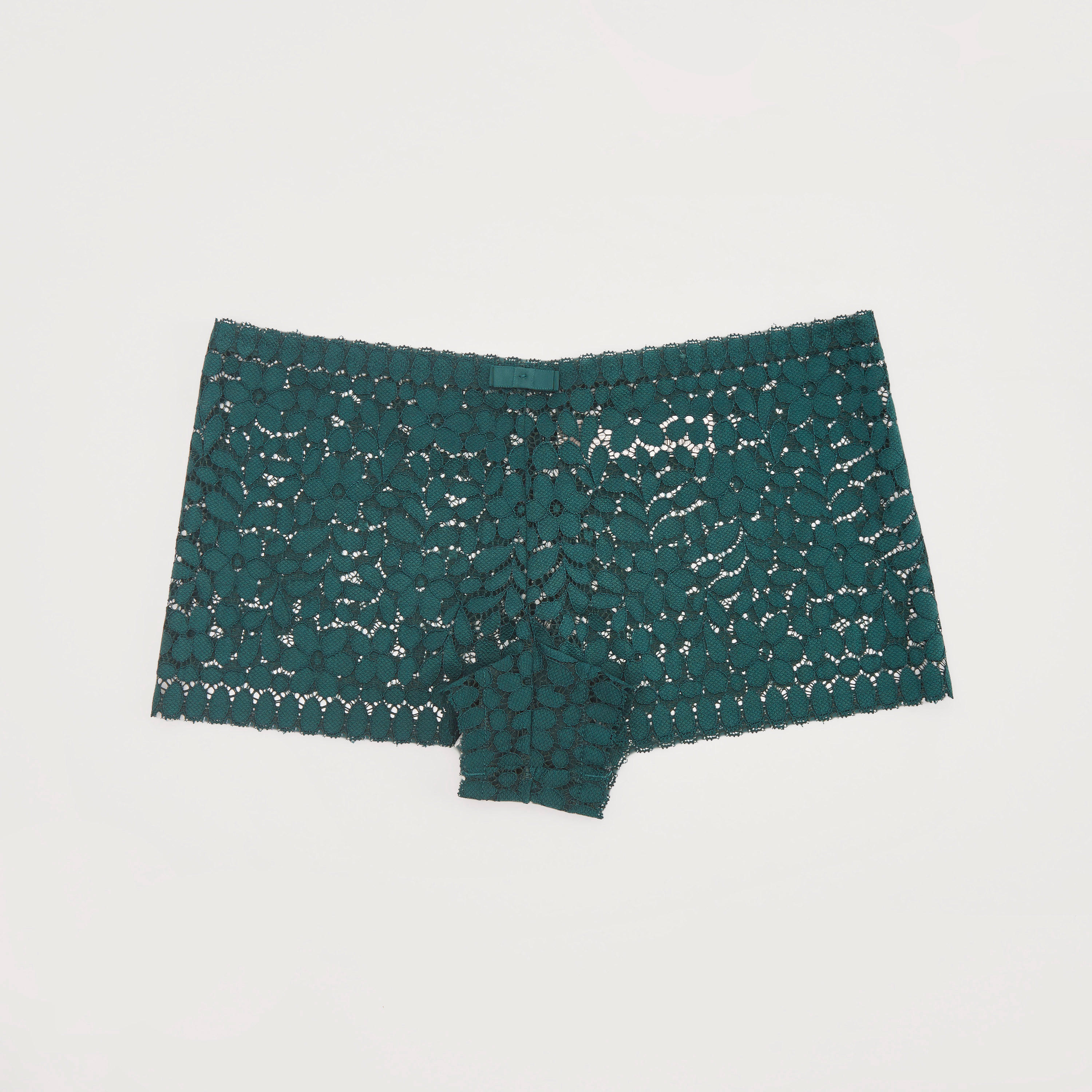 سروال بوي شورت دانتيل بتفاصيل فيونكة وخصر مطّاطي-women-clothing-lingerie-panties-image-1