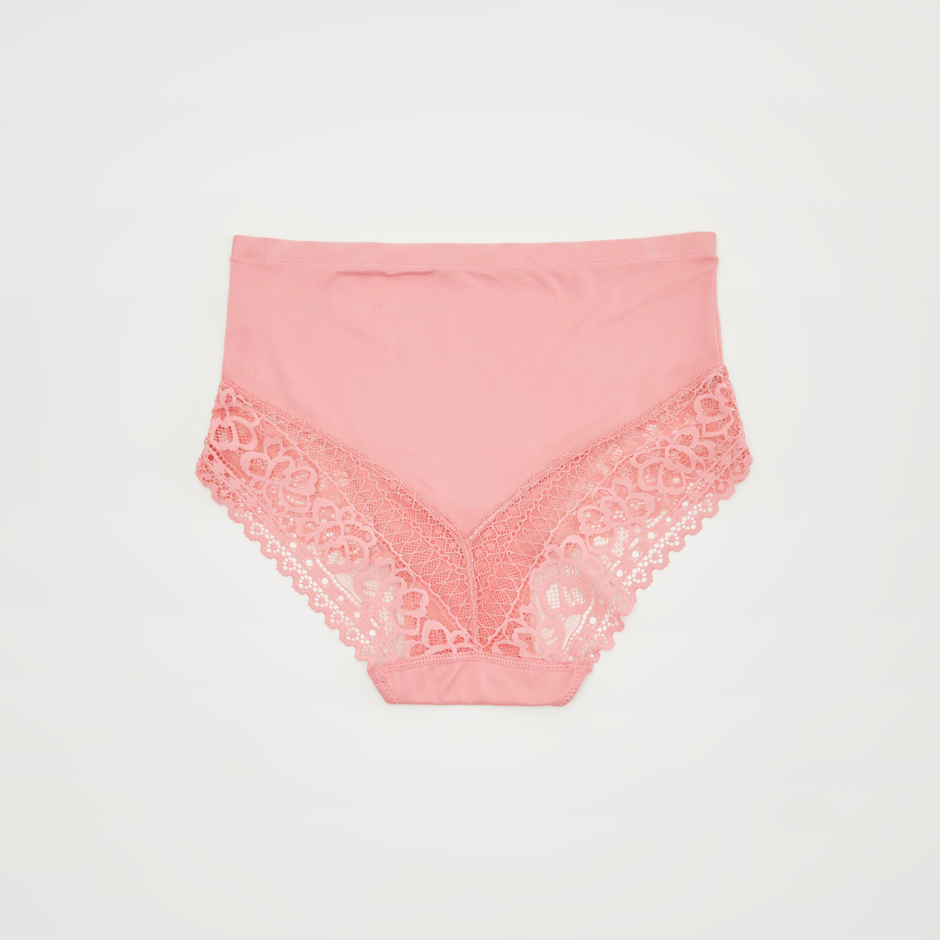 سراويل بوي شورت بتفاصيل دانتيل - طقم من قطعتين متنوعتين-women-clothing-lingerie-panties-image-4