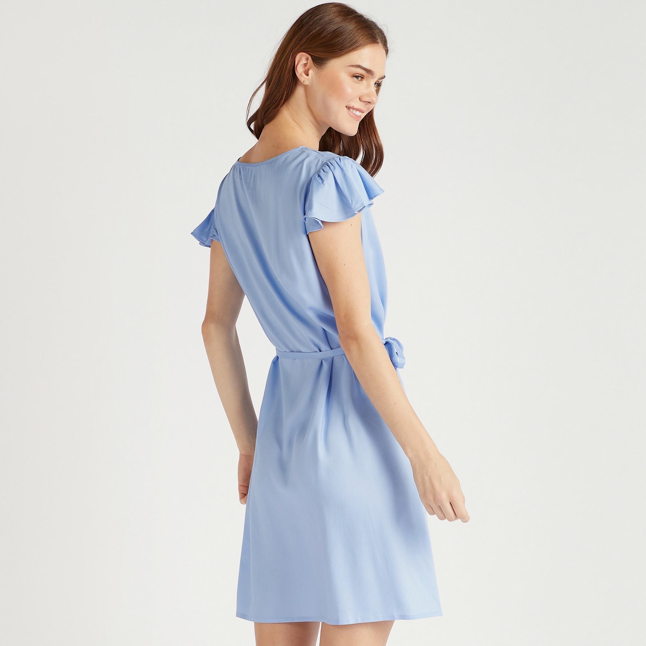 قميص نوم بياقة مستديرة وأكمام كشكش - طقم من قطعتين-women-clothing-nightwear-nighties-image-7