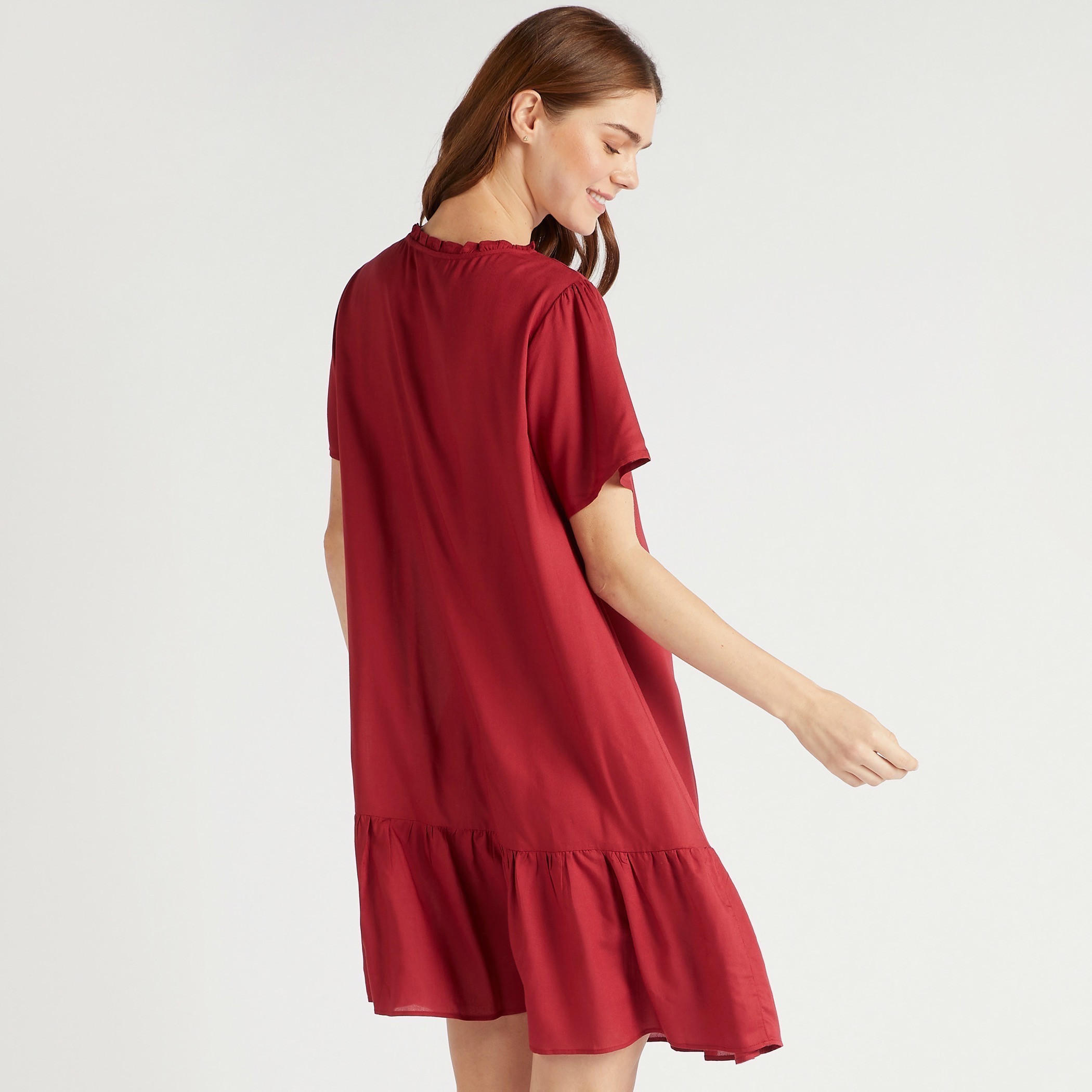 قميص نوم بياقة مستديرة وأكمام قصيرة وطبعات - طقم من قطعتين-women-clothing-nightwear-nighties-image-7