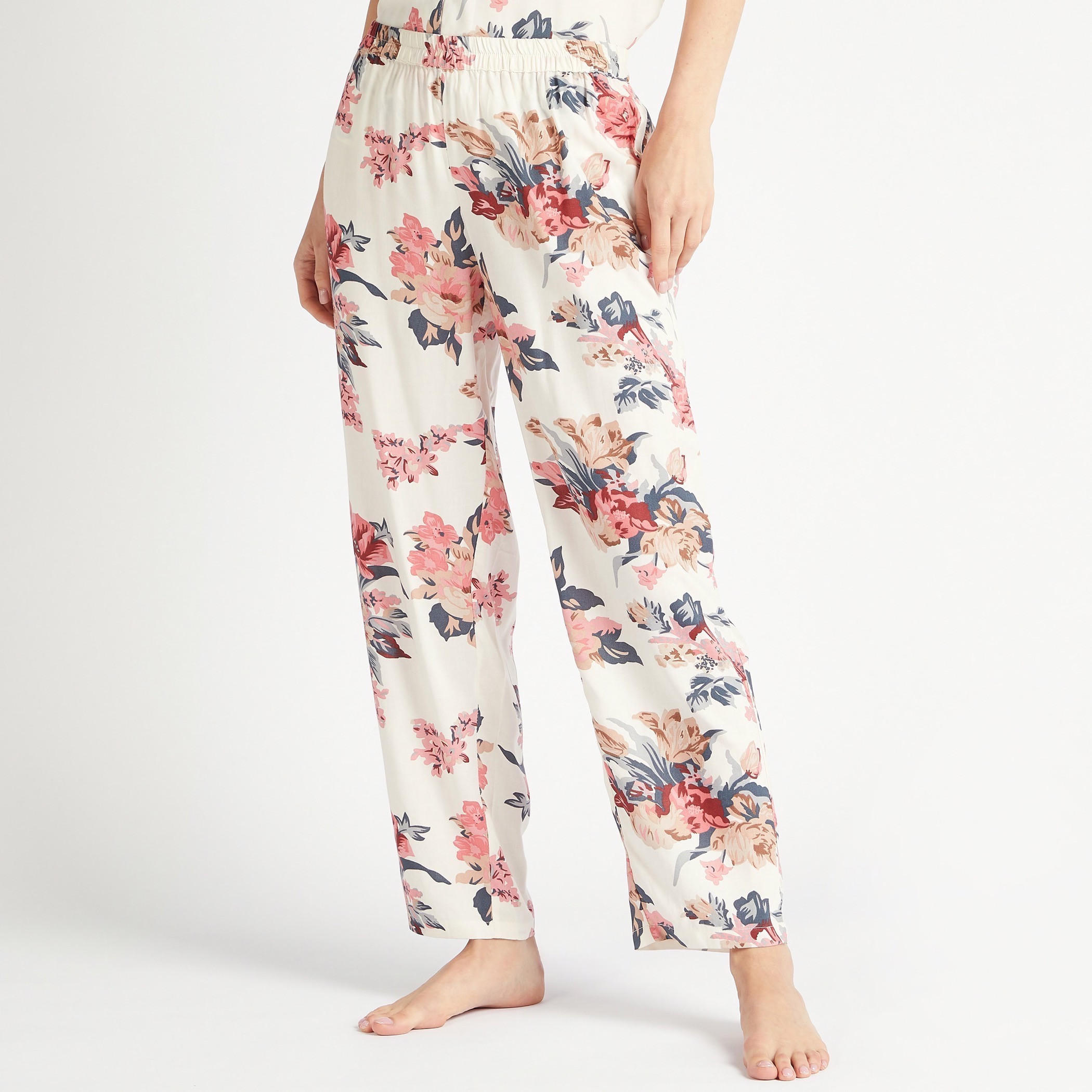 طقم بنطلون بيجاما وقميص بطبعات أزهار-women-clothing-nightwear-pyjamas-longsets-image-5