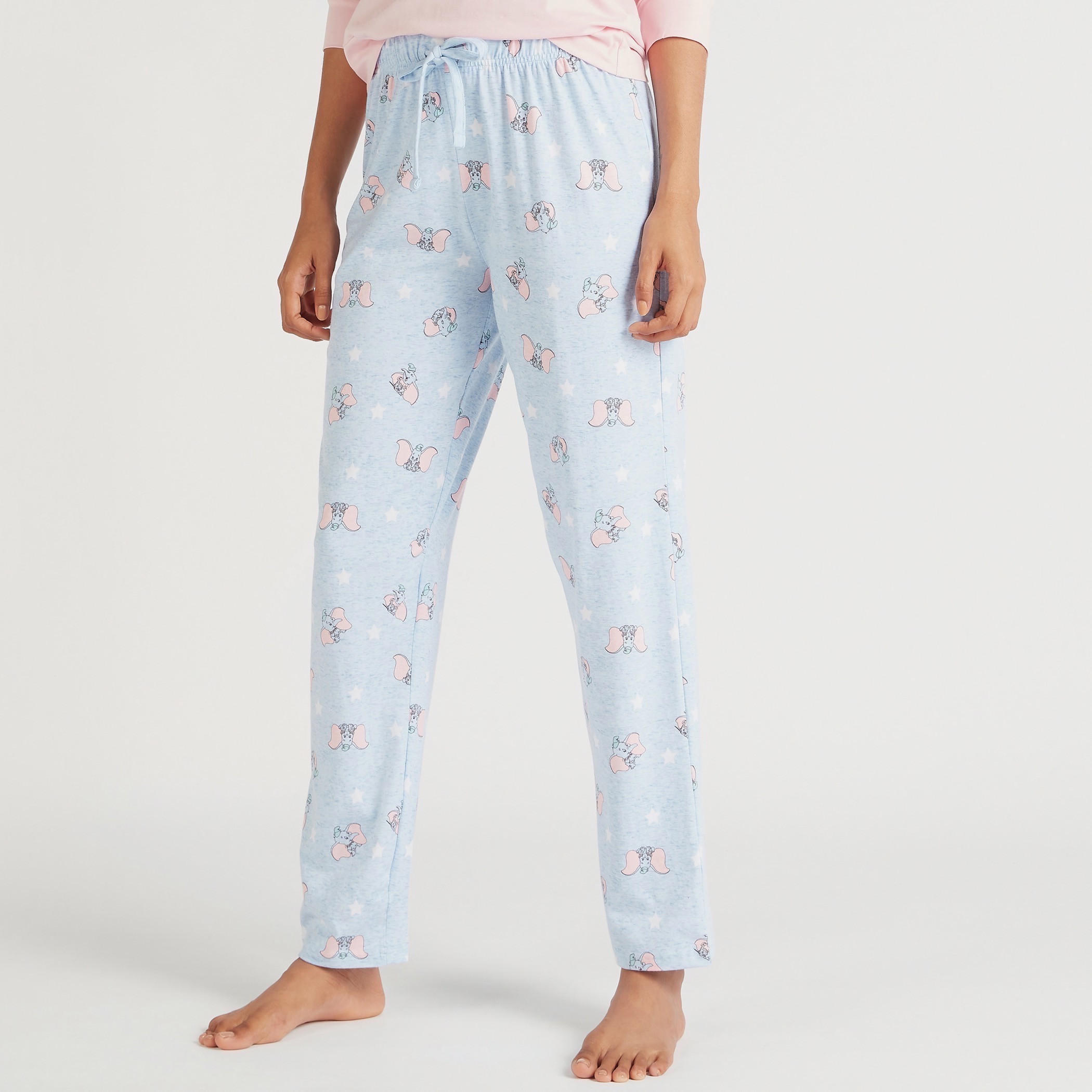 طقم بنطلون بيجاما طويل وتيشيرت بطبعات-women-clothing-nightwear-pyjamas-longsets-image-4
