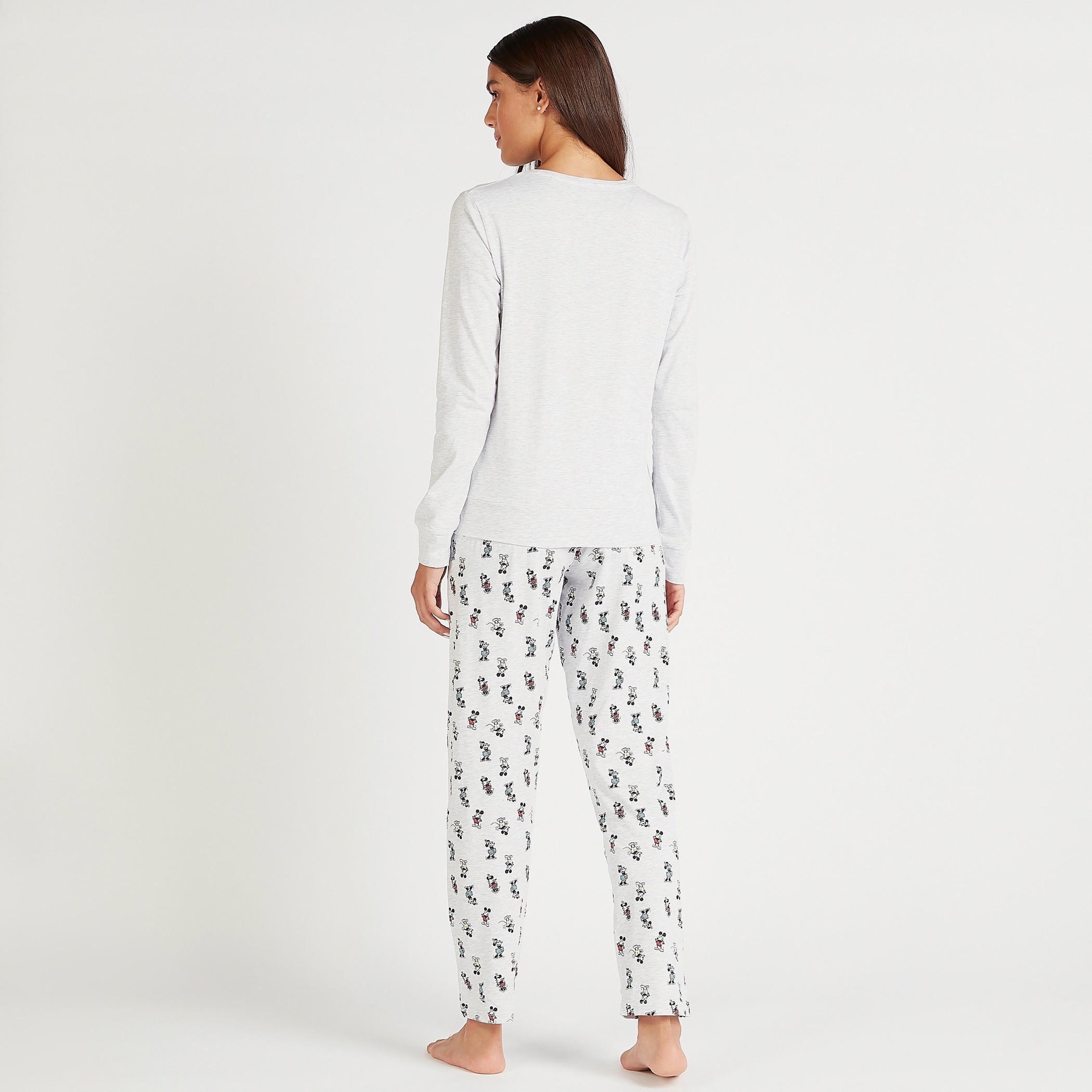 طقم بنطلون بيجاما طويل وقميص بطبعات وقناع عيون-women-clothing-nightwear-pyjamas-longsets-image-5