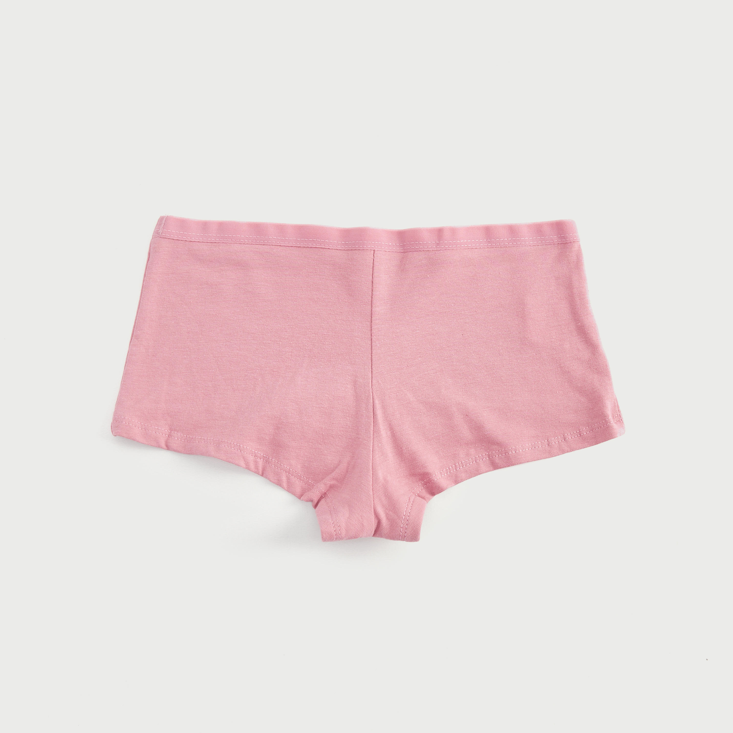 سراويل بوي شورت سادة بخصر مطاطي - طقم من 5 قطع-women-clothing-lingerie-panties-image-4