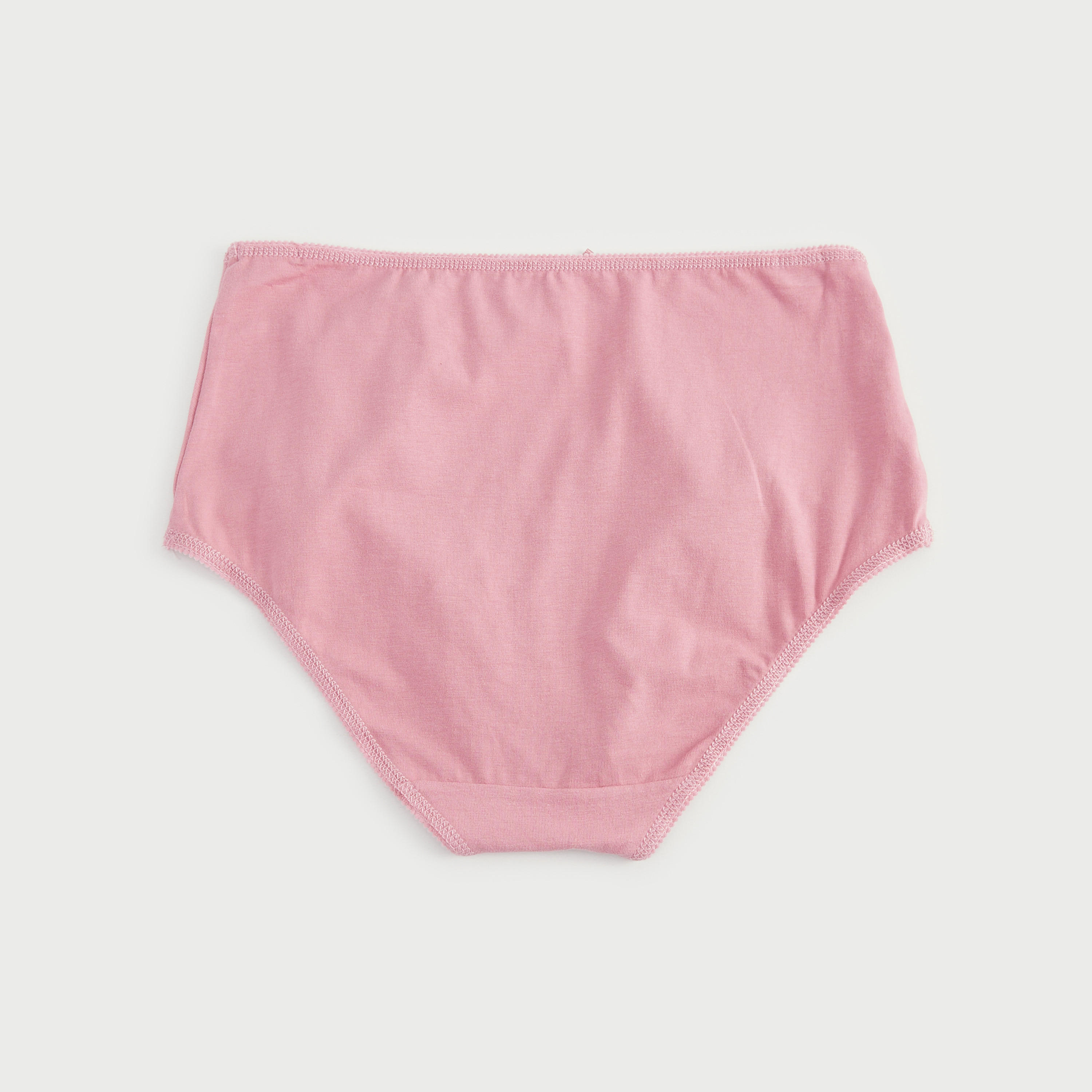 Set of 5 - Solid Boyshorts Briefs with Bow Accent-women-clothing-lingerie-panties-image-4