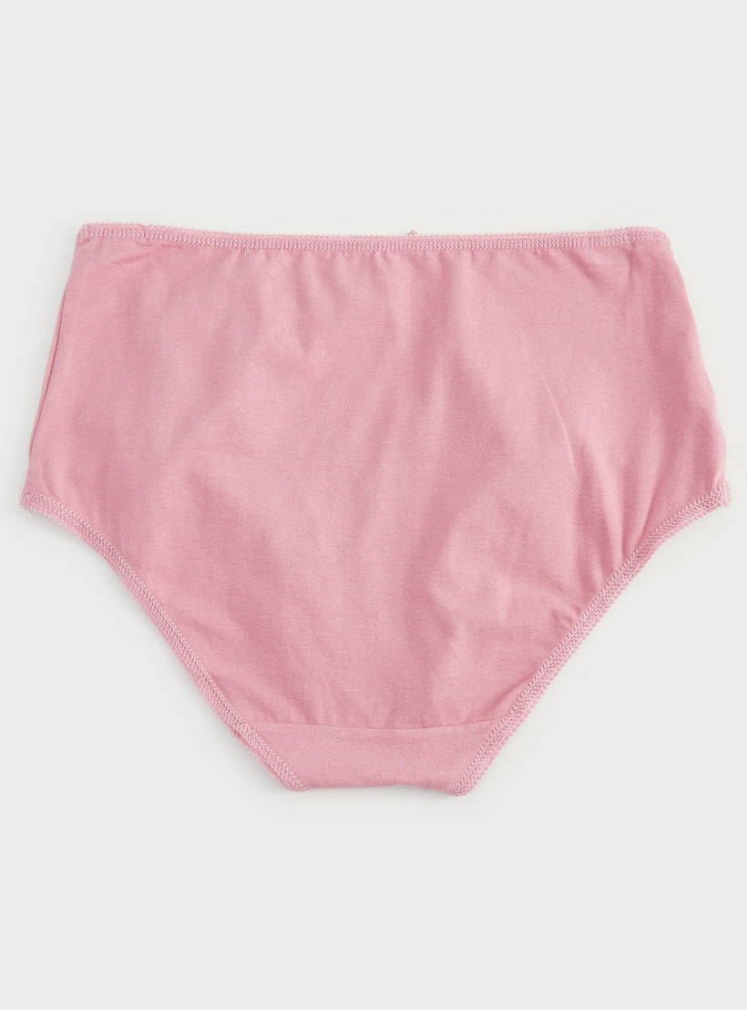 Set of 5 - Solid Boyshorts Briefs with Bow Accent-women-clothing-lingerie-panties-image-4