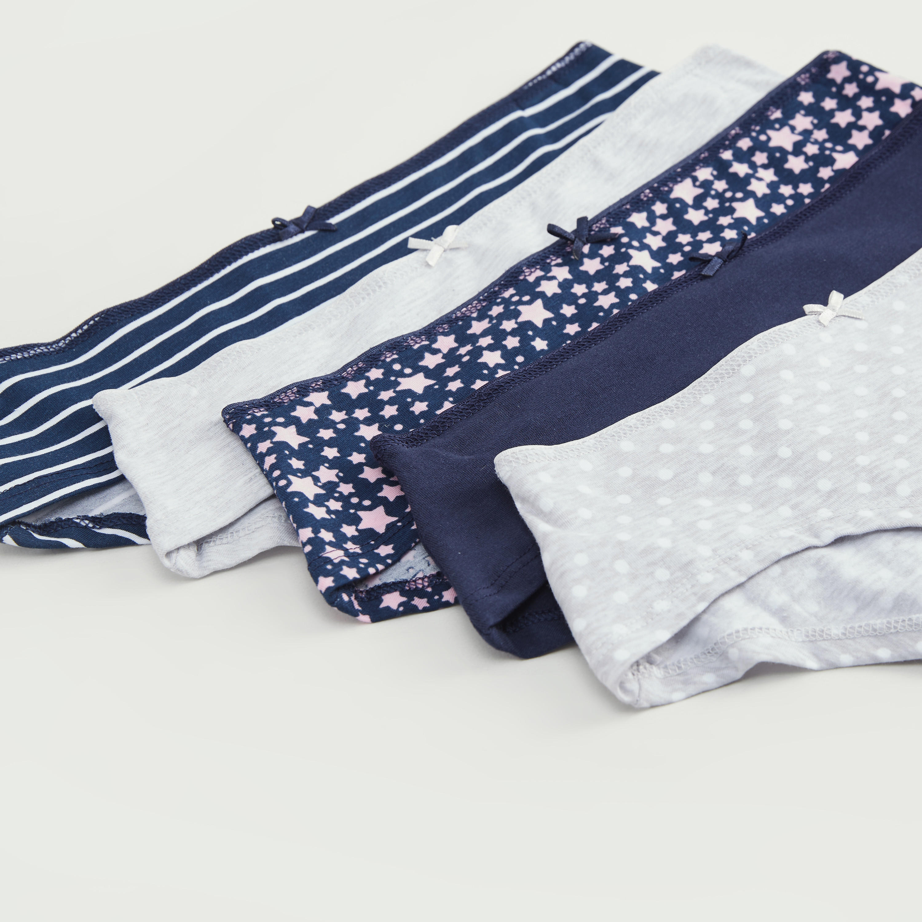 سراويل داخليّة هيبستر بخصر مطّاطي - طقم من 5 قطع متنوعة-women-clothing-lingerie-panties-image-2