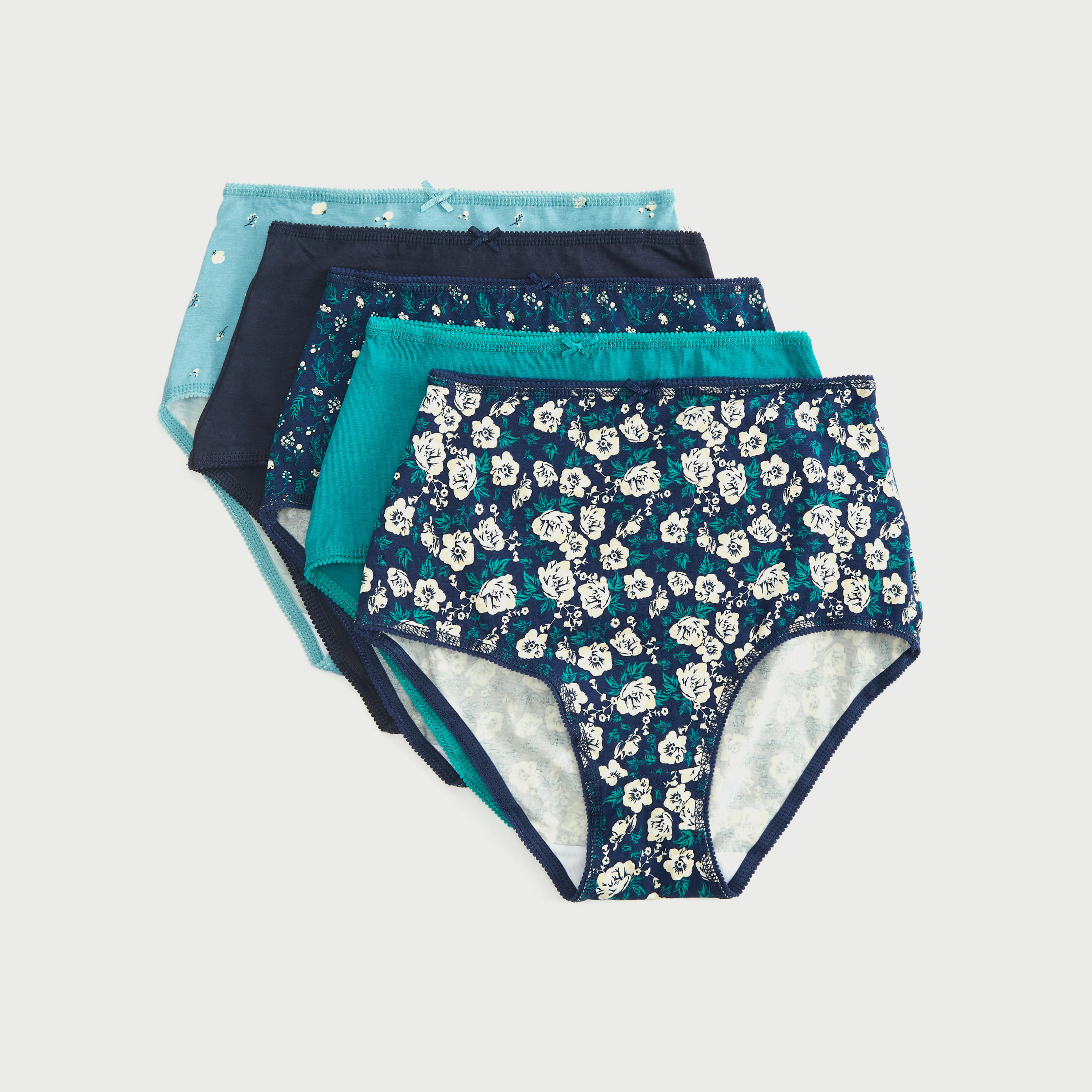 Set of 5 - Assorted Printed Boyshort Briefs-women-clothing-lingerie-panties-image-1