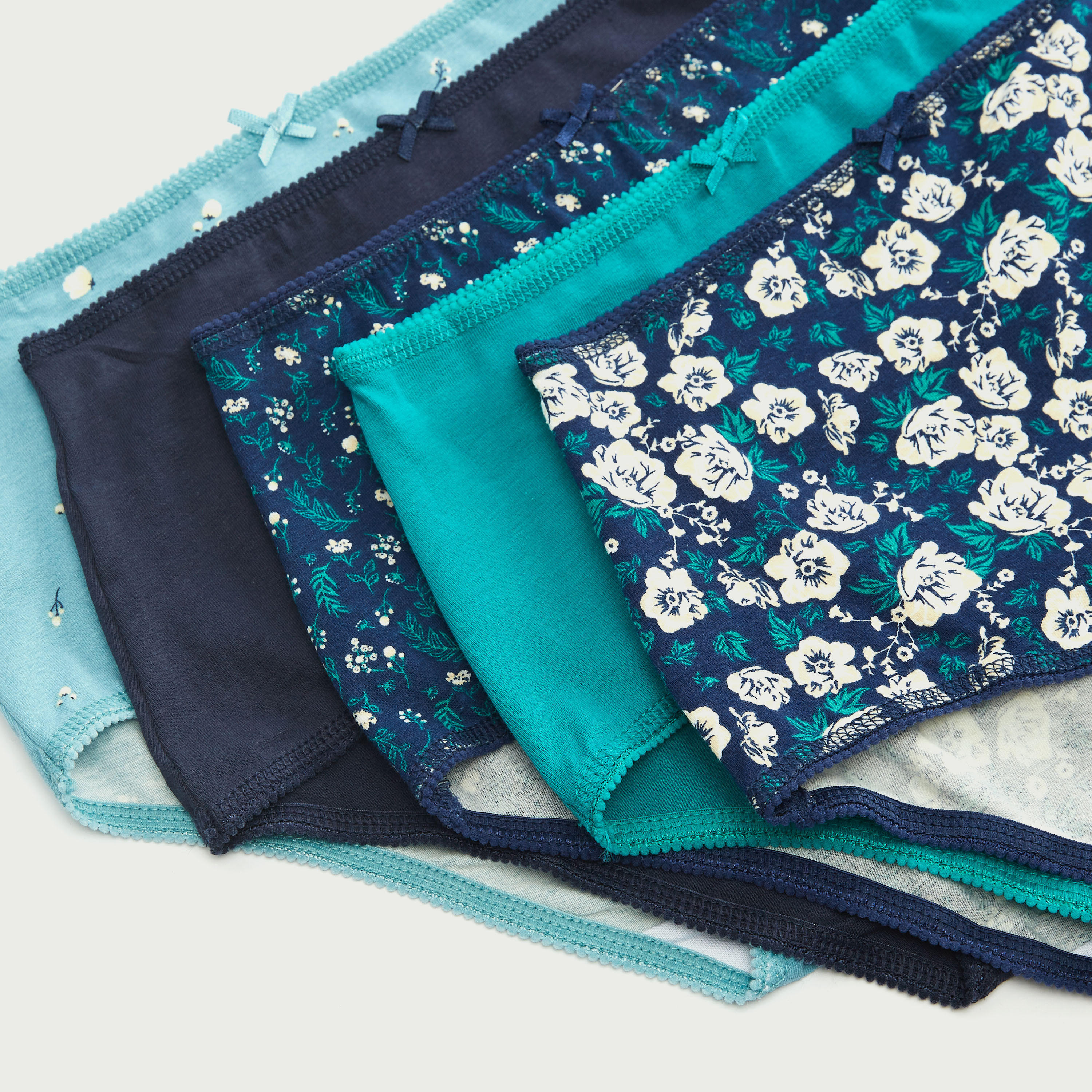 Set of 5 - Assorted Printed Boyshort Briefs-women-clothing-lingerie-panties-image-2