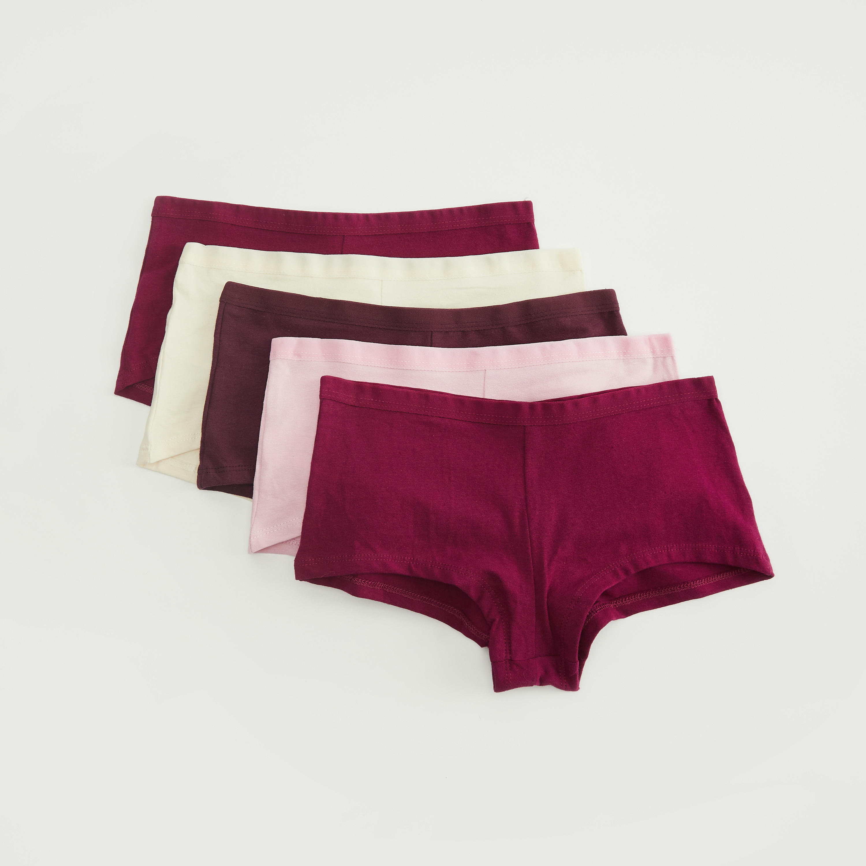 سراويل بوي شورت سادة - طقم من 5 قطع-women-clothing-lingerie-panties-image-4