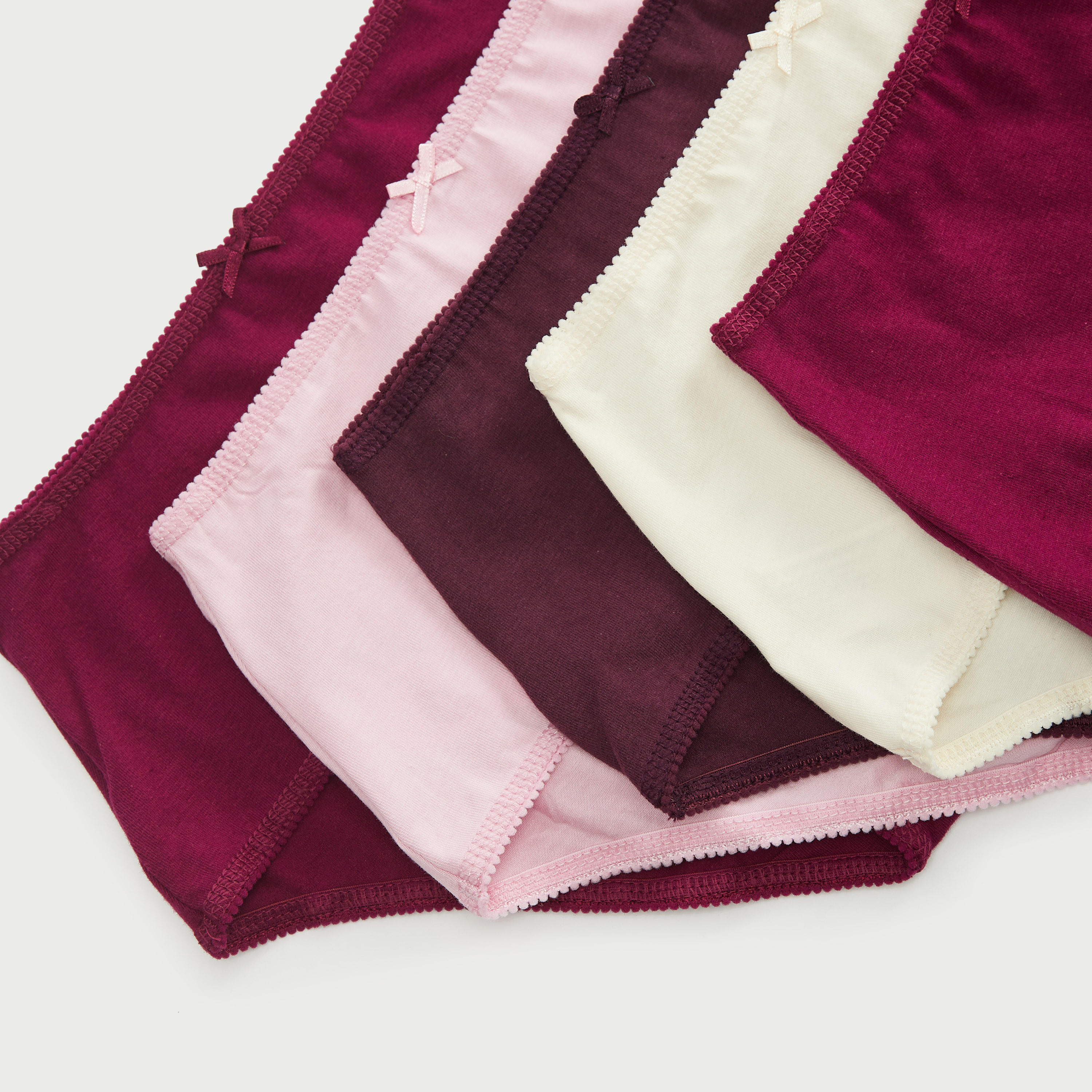سراويل بوي شورت سادة - طقم من 5 قطع-women-clothing-lingerie-panties-image-2