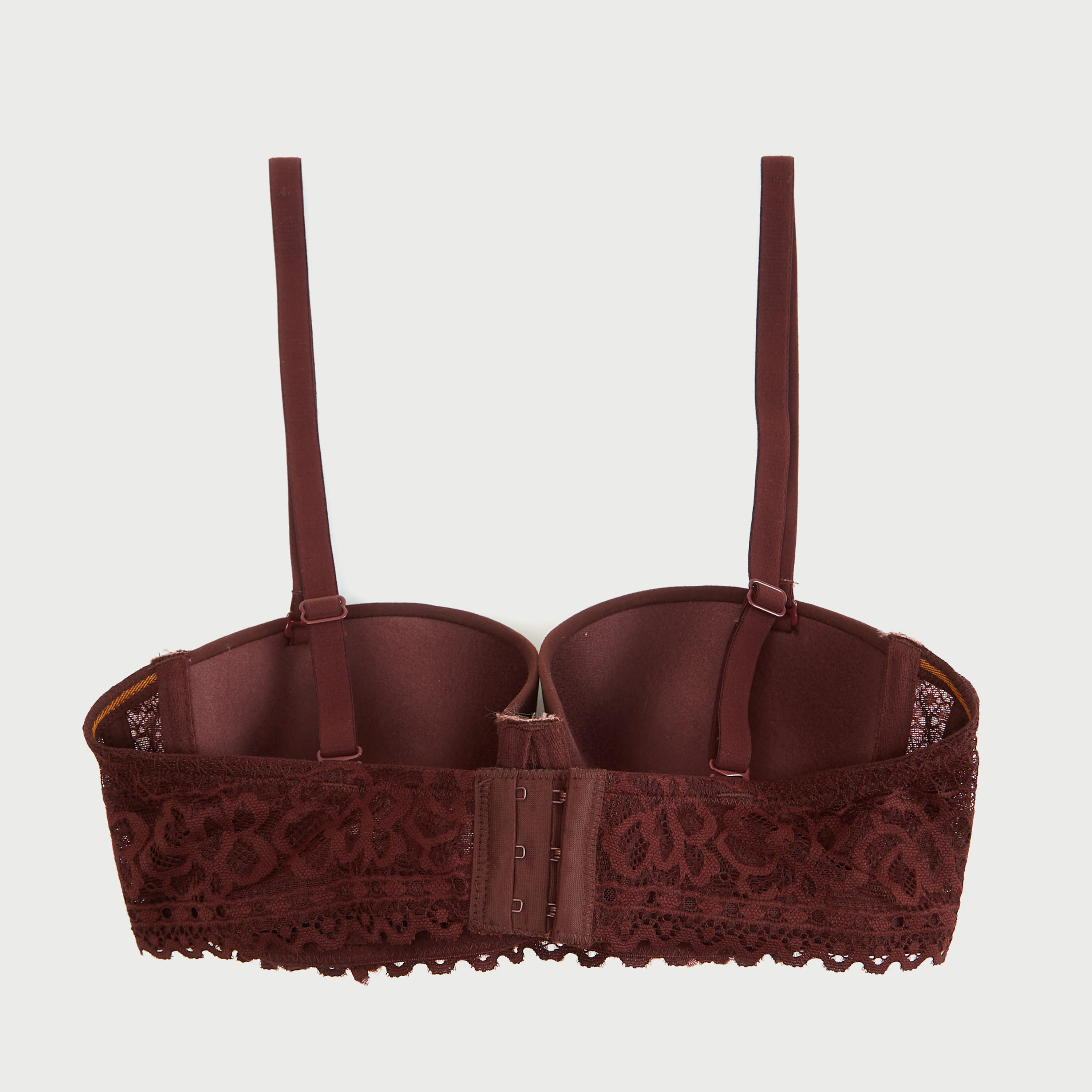صدريّة بالكونيت مبطنة دانتيل وحمالات قابلة للتعديل - طقم من قطعتين-women-clothing-lingerie-bras-image-3