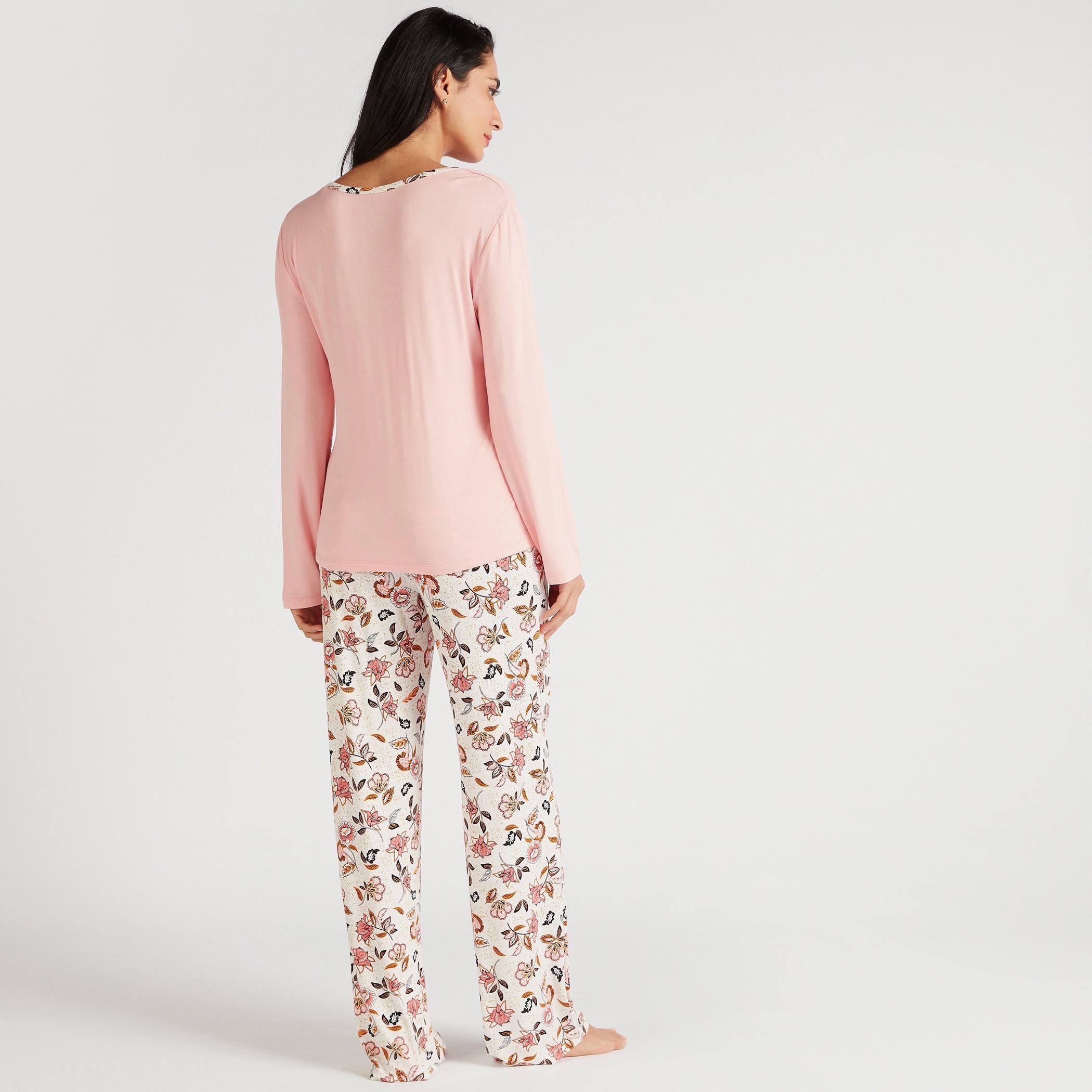Floral Print 2-Piece Maternity Nightwear Set-women-clothing-maternity-nightwear-image-3