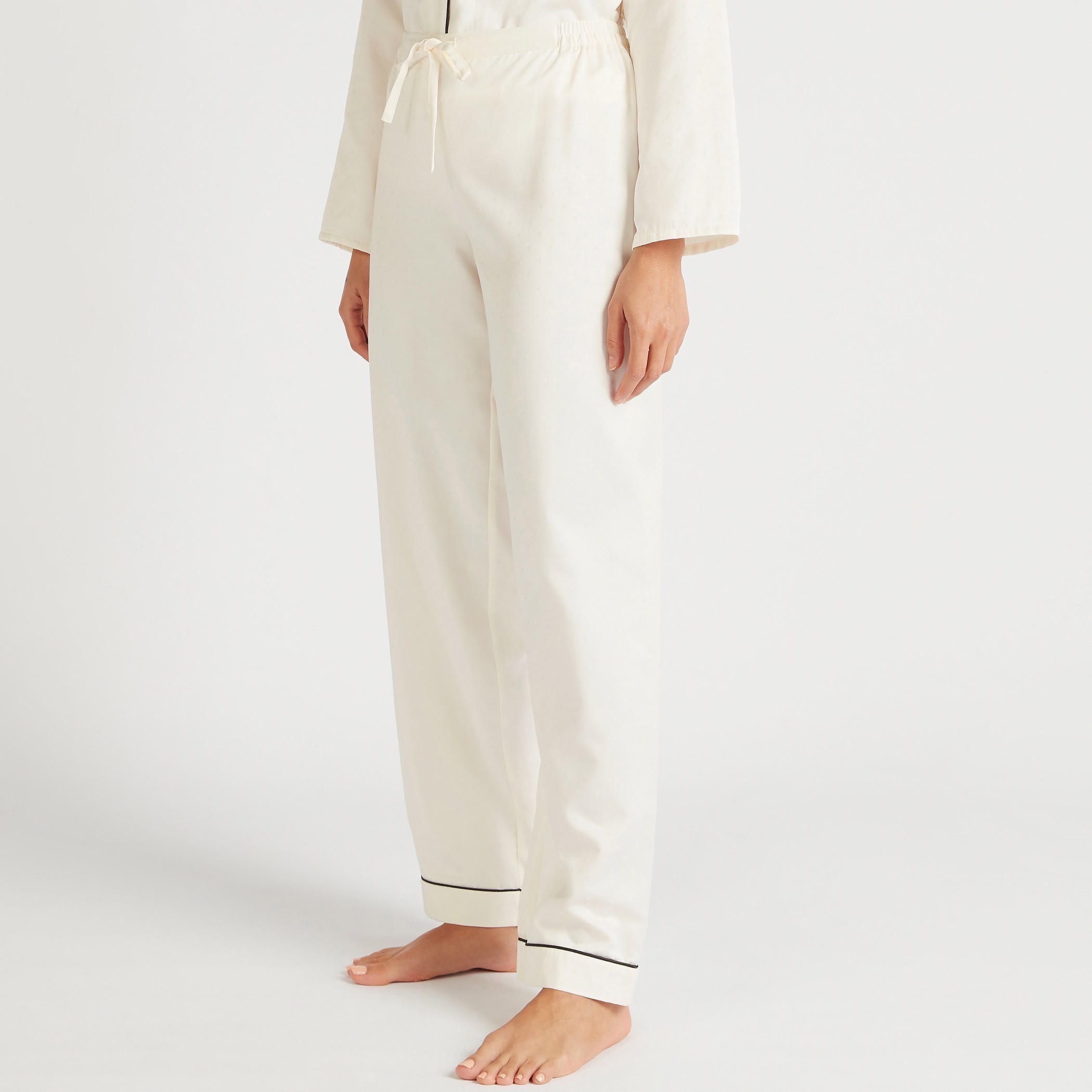 طقم بنطلون بيجاما وقميص منقّ بحزام-women-clothing-nightwear-pyjamas-longsets-image-4